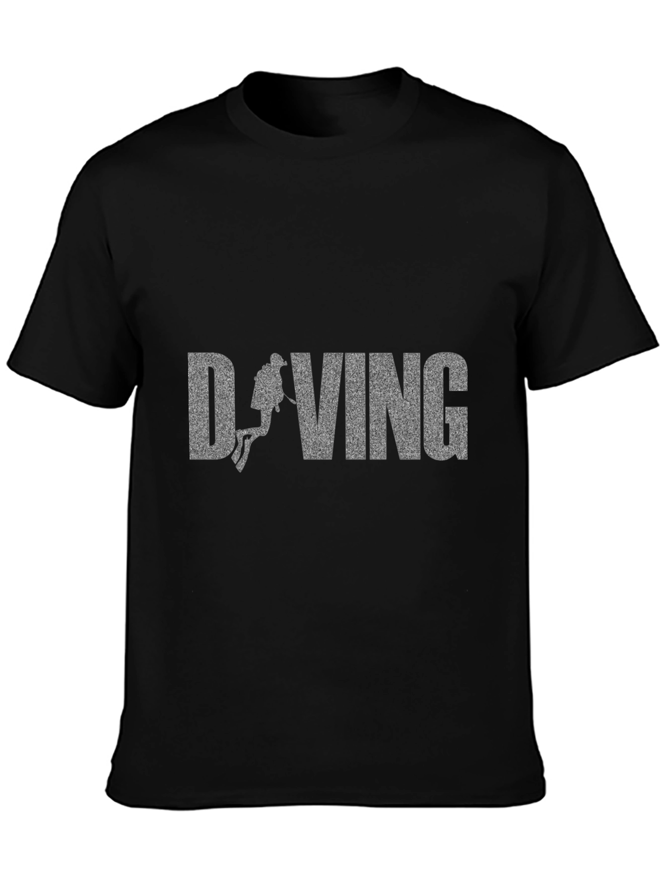 Black Diving Graphic T-Shirt - Black view 3