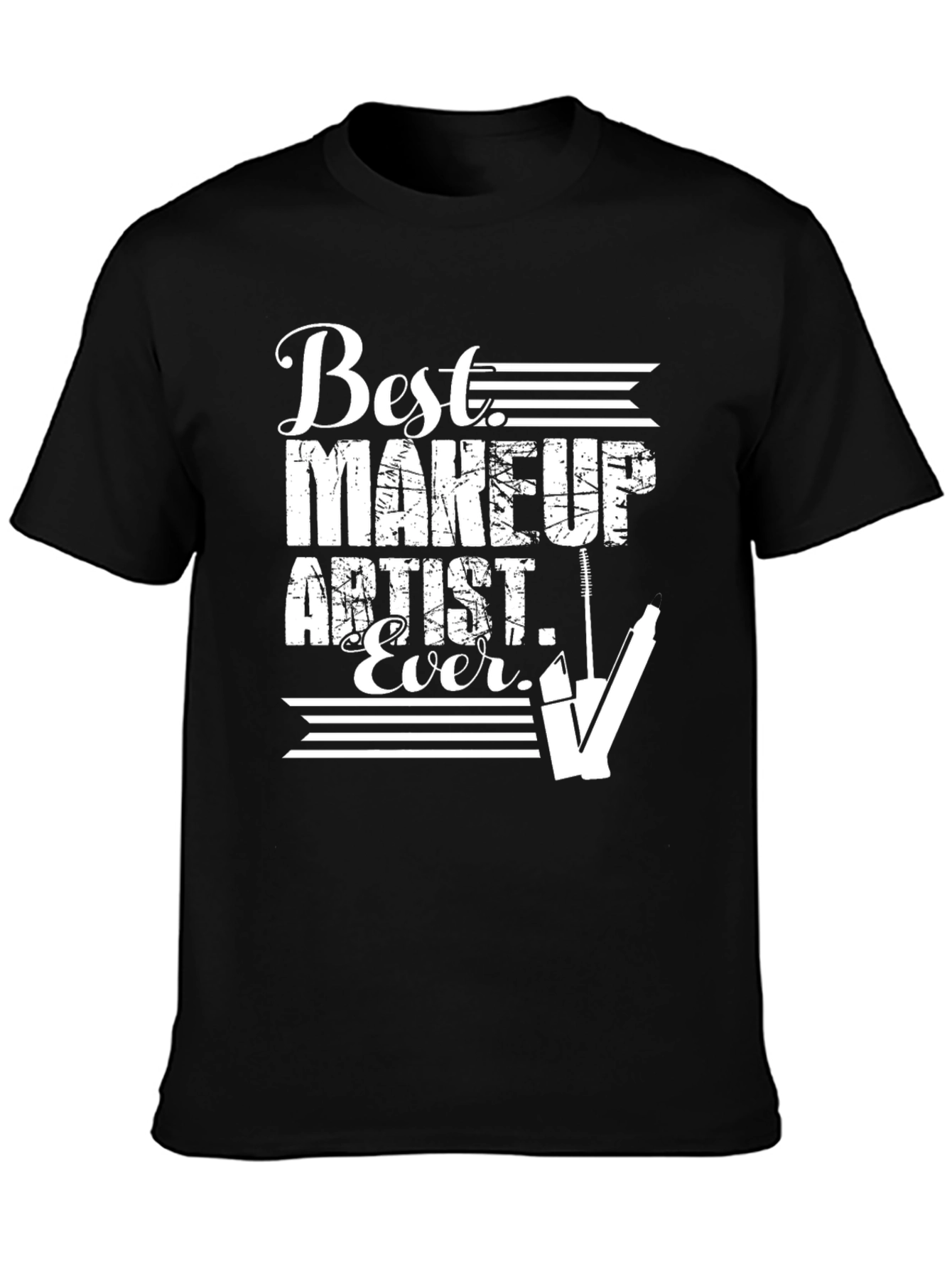 Black Best Makeup Artist Ever T-Shirt, Unisex Tee view 3