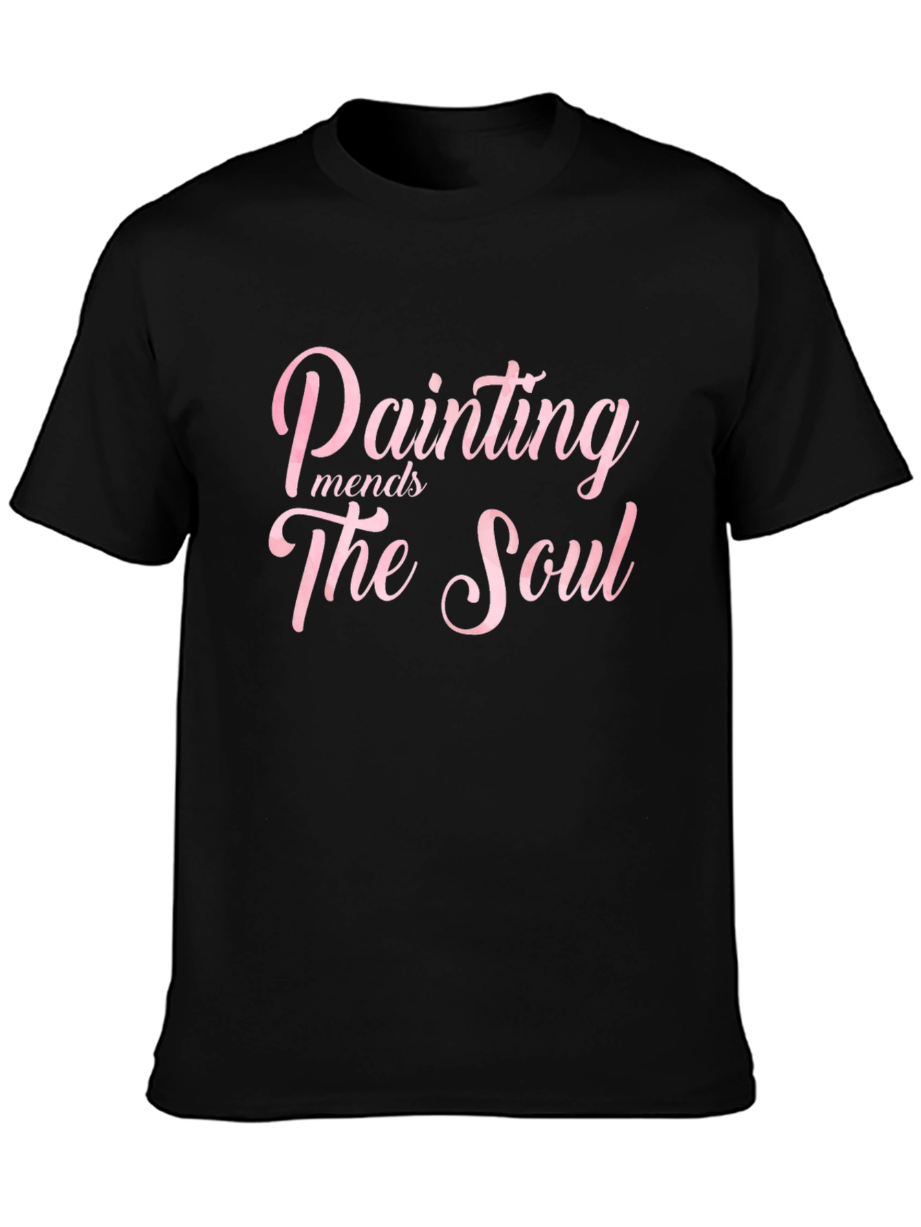 Black Painting Mends The Soul Black T-Shirt view 3
