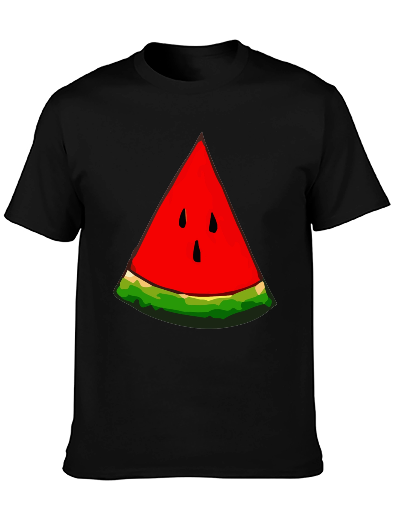 Black Watermelon Slice Graphic T-Shirt - Unisex Summer Style view 3