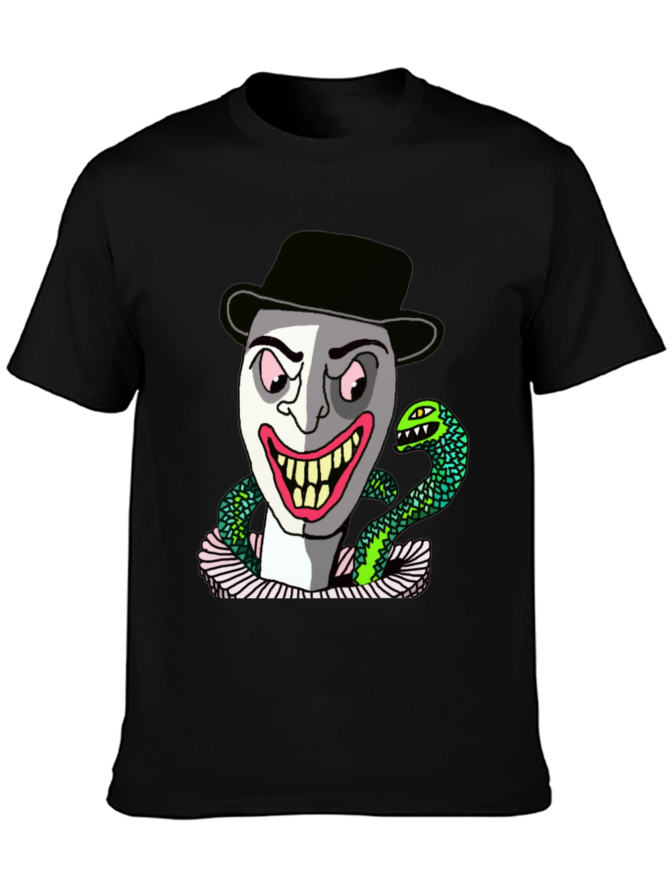 Creepy Clown & Snake Graphic Tee - 3
