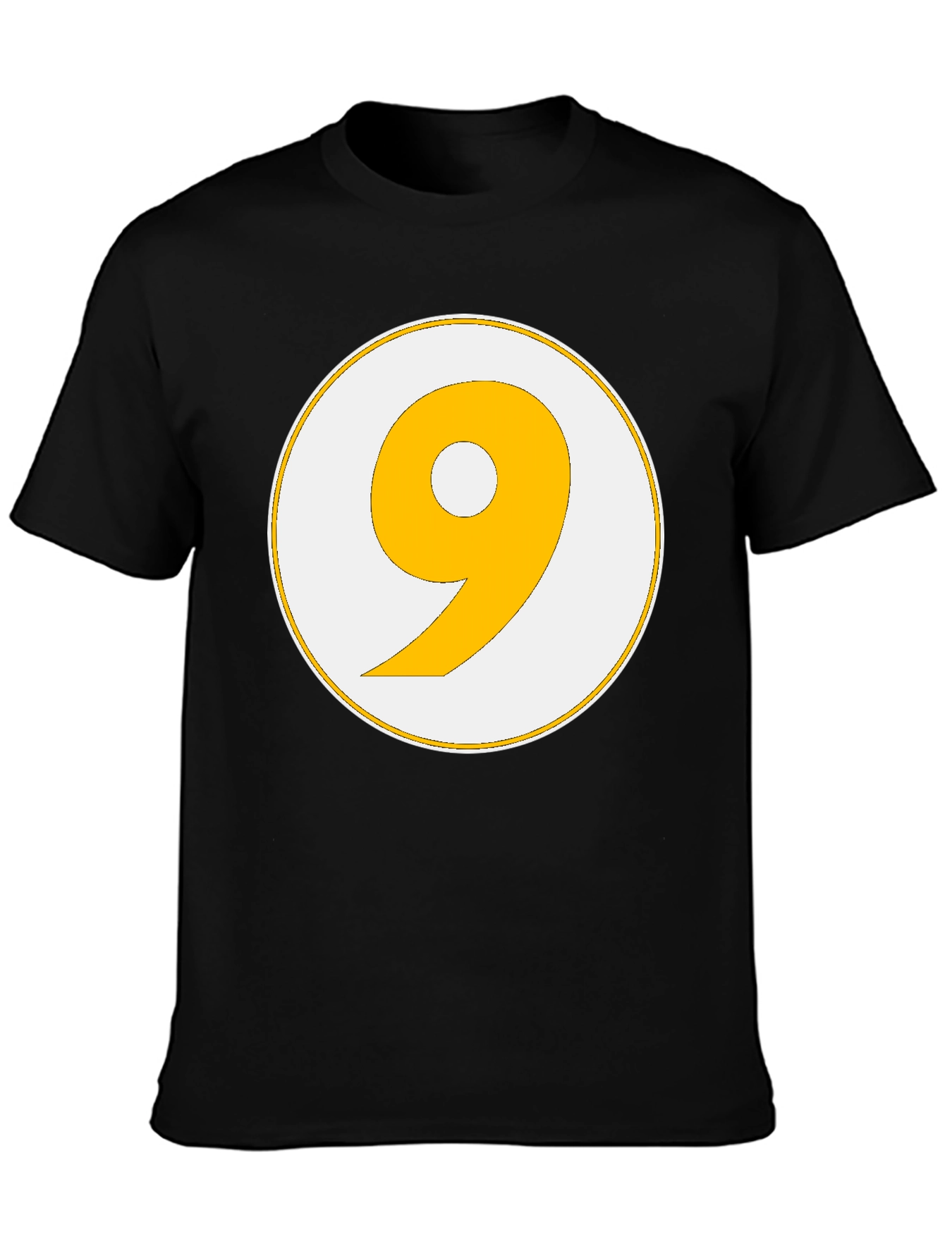 Black Nine Ball Graphic Tee - Black Cotton Blend view 3