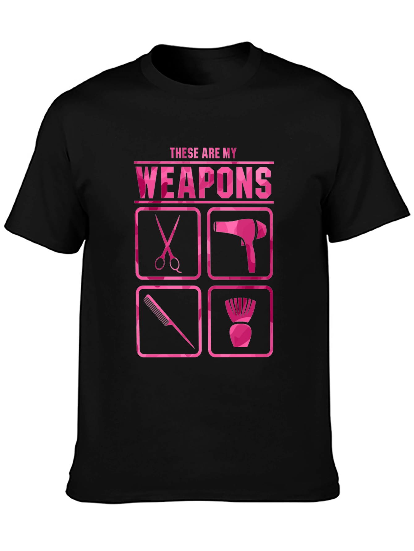 Black Hairstylist Weapons T-Shirt - Salon Life view 3