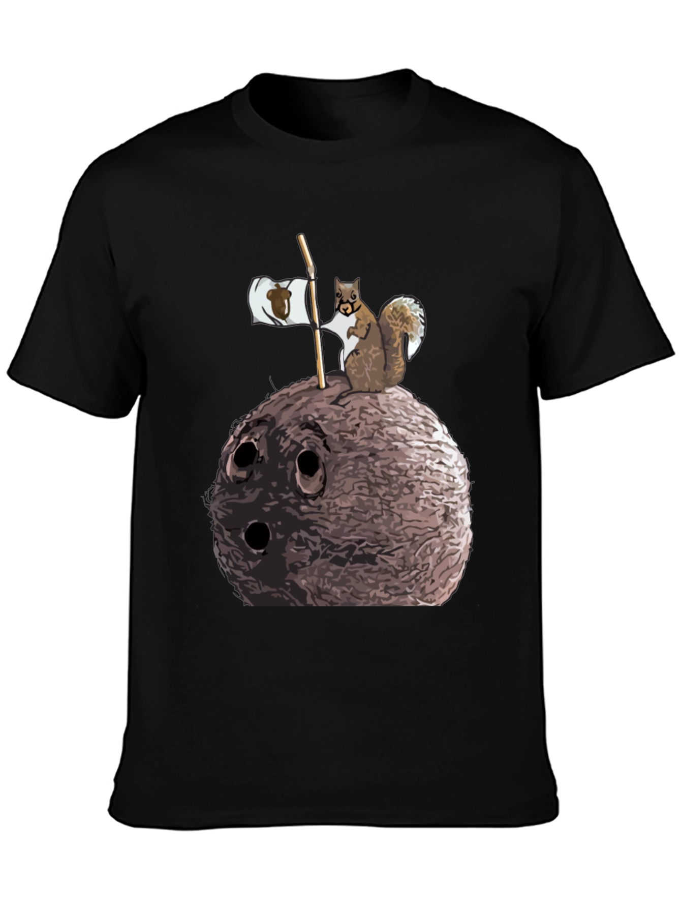 Black Nutty Squirrel Graphic Tee - Unique Humor view 3