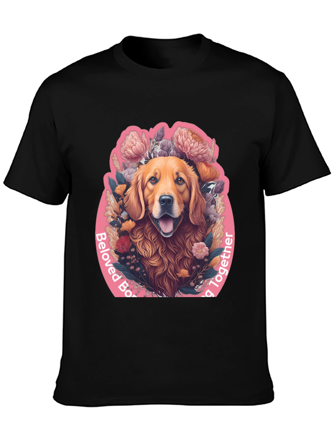 Black Beloved Dog Graphic Tee - Black Cotton Comfort view 3