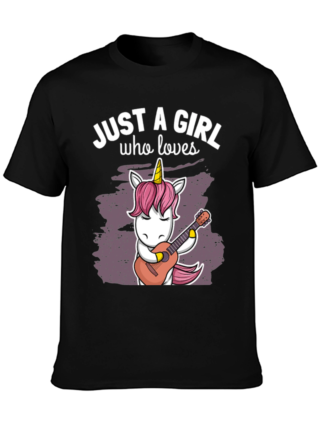 Just a Girl Who Loves Unicorns Guitar T-Shirt - 3