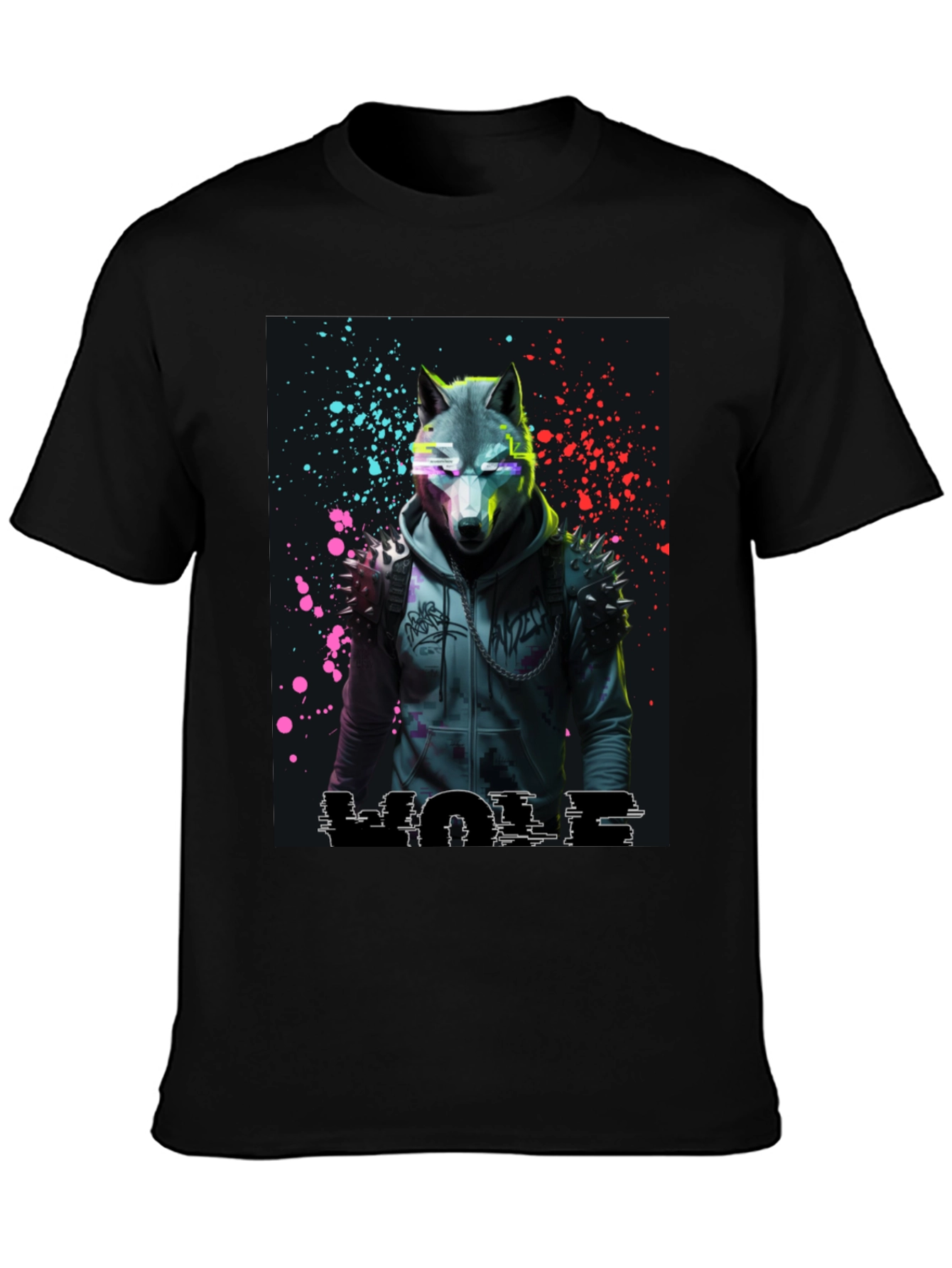 Black Wolf Graphic Tee - Urban Style view 3
