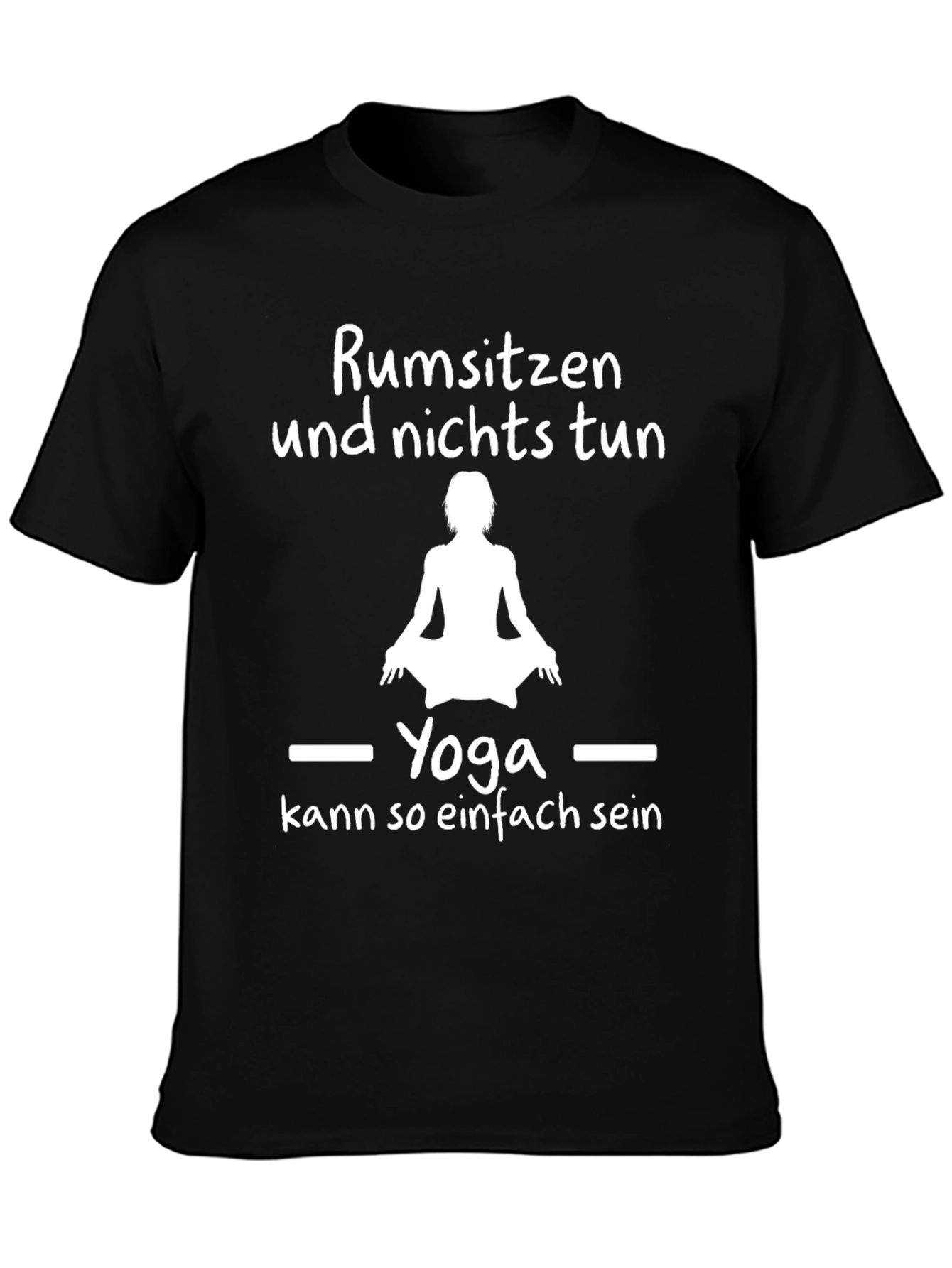 Black Yoga Meditation Graphic Tee - Relax and Unwind view 3