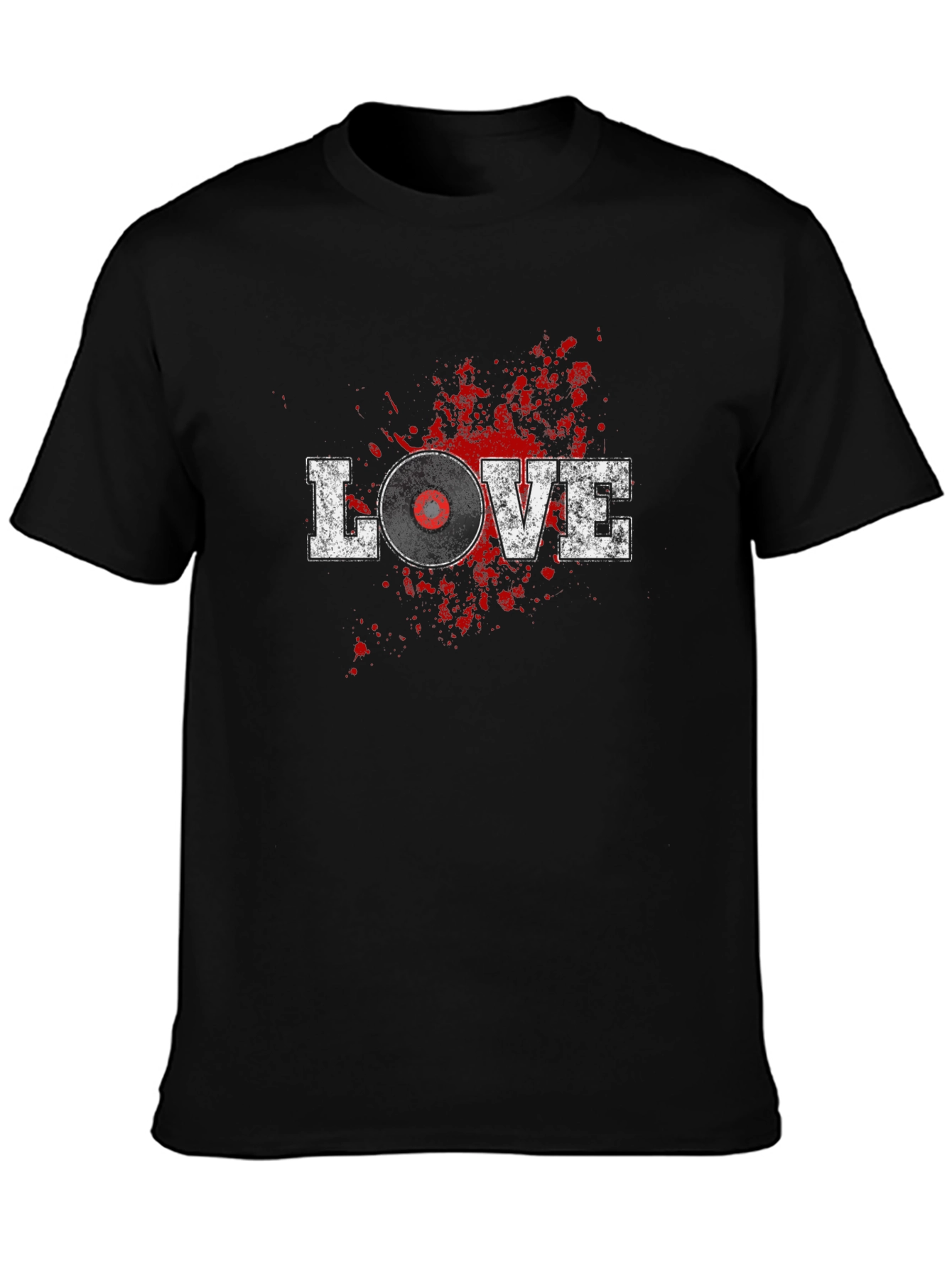 Black Love Vinyl Record T-Shirt - Retro Music Tee view 3