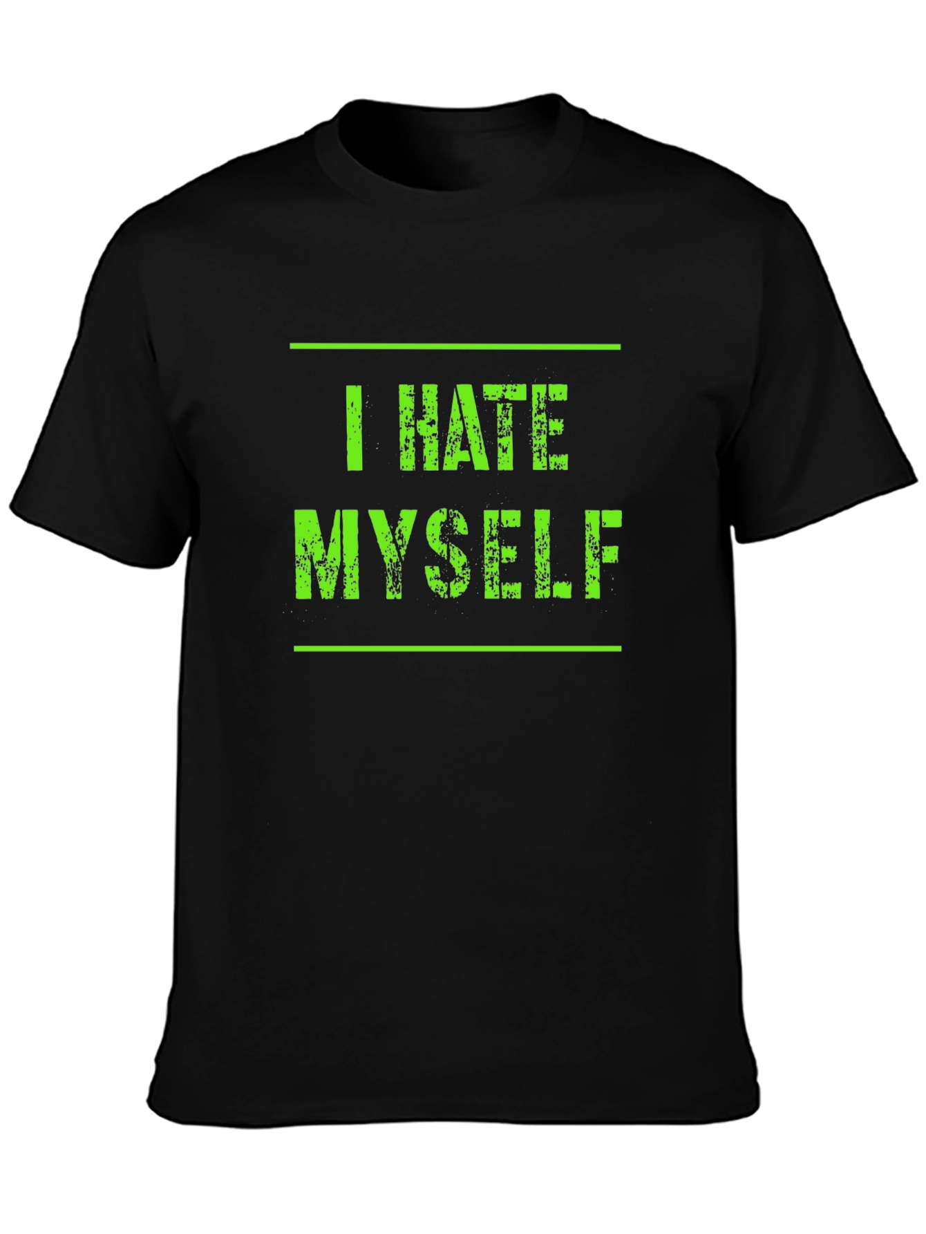 Black I Hate Myself Graphic Tee - Black view 3