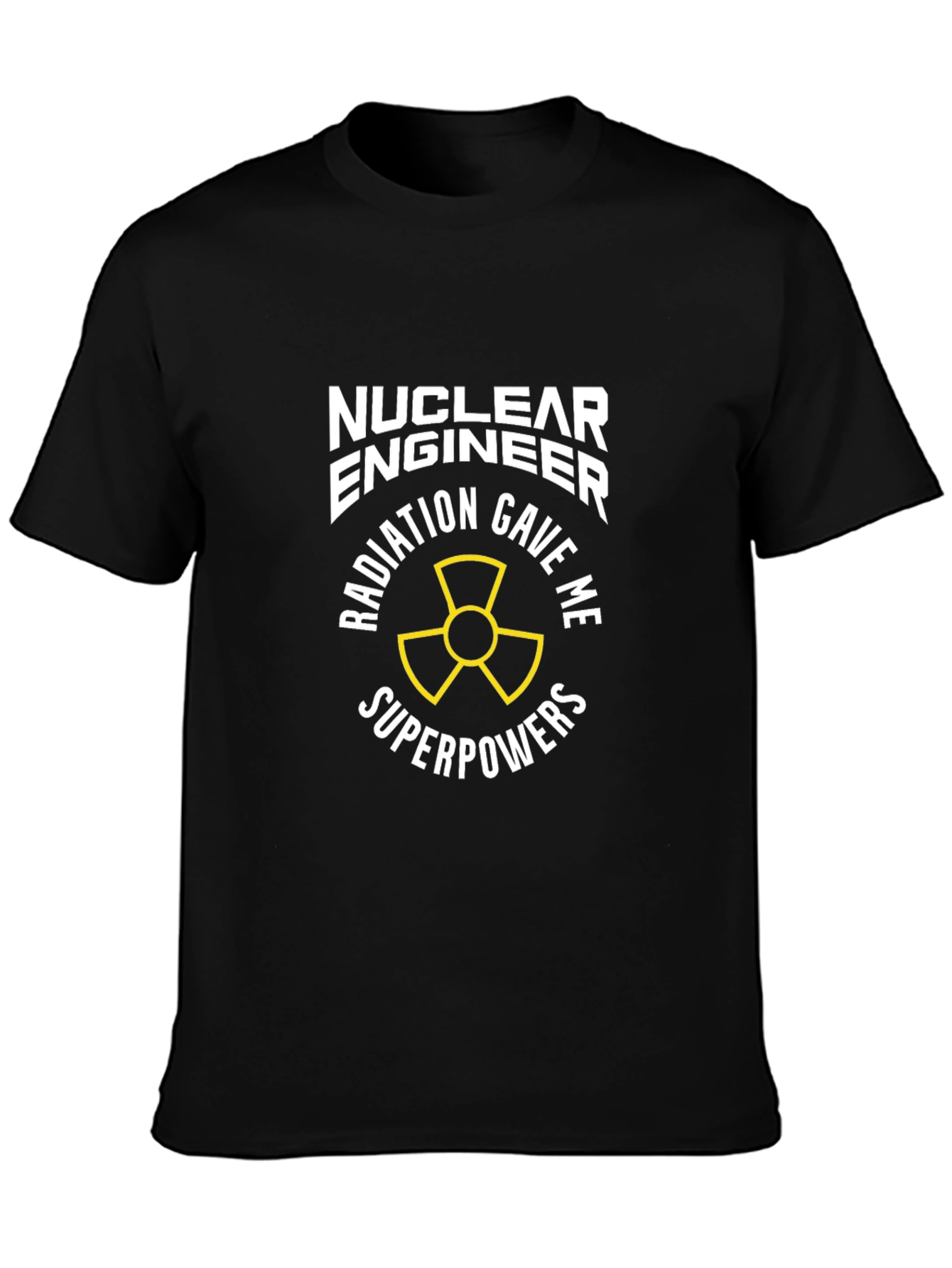 Black Nuclear Engineer Radiation Superpowers T-Shirt view 3