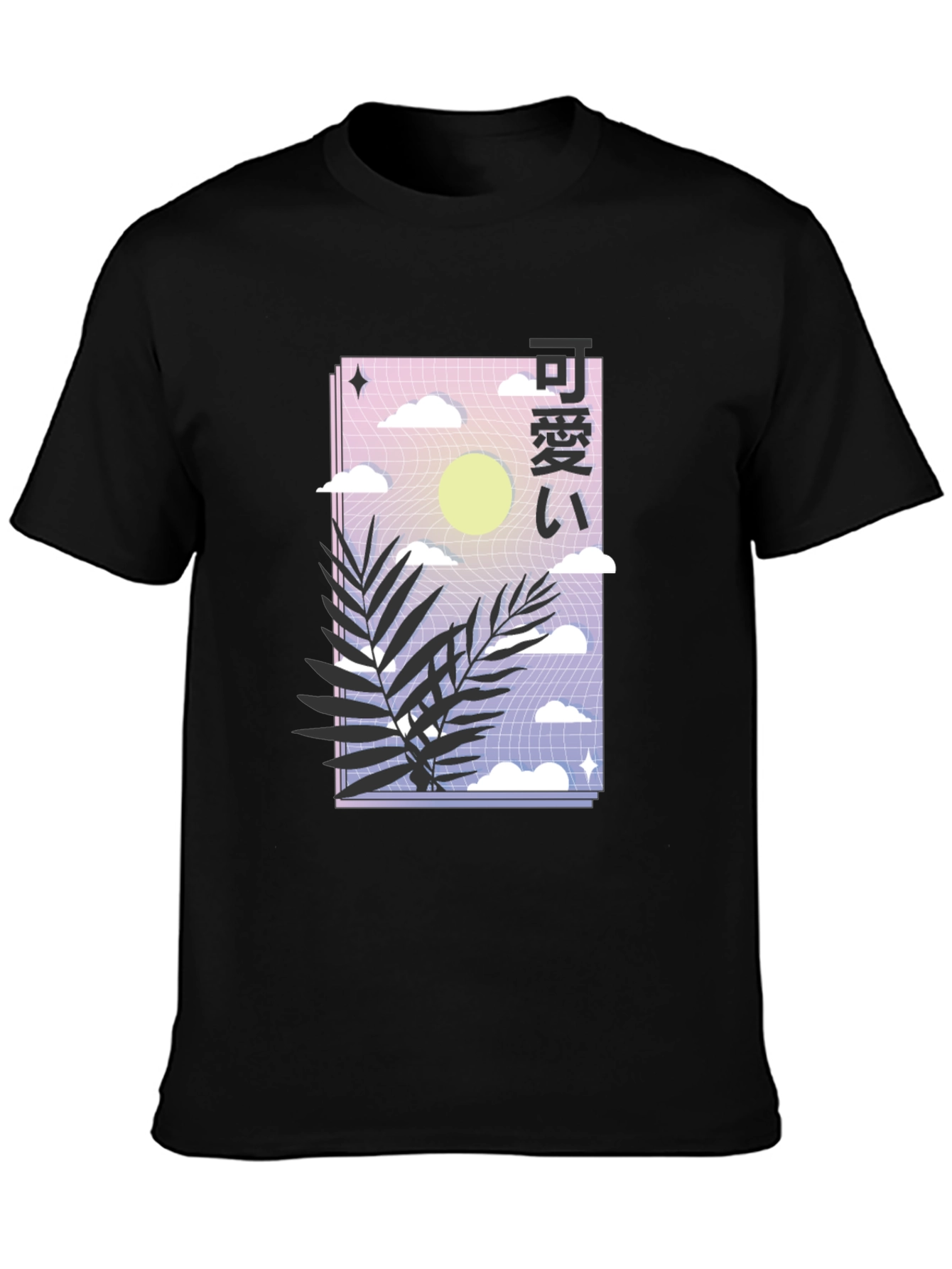 Black Aesthetic Japanese T-Shirt - Kawaii Graphic Tee view 3