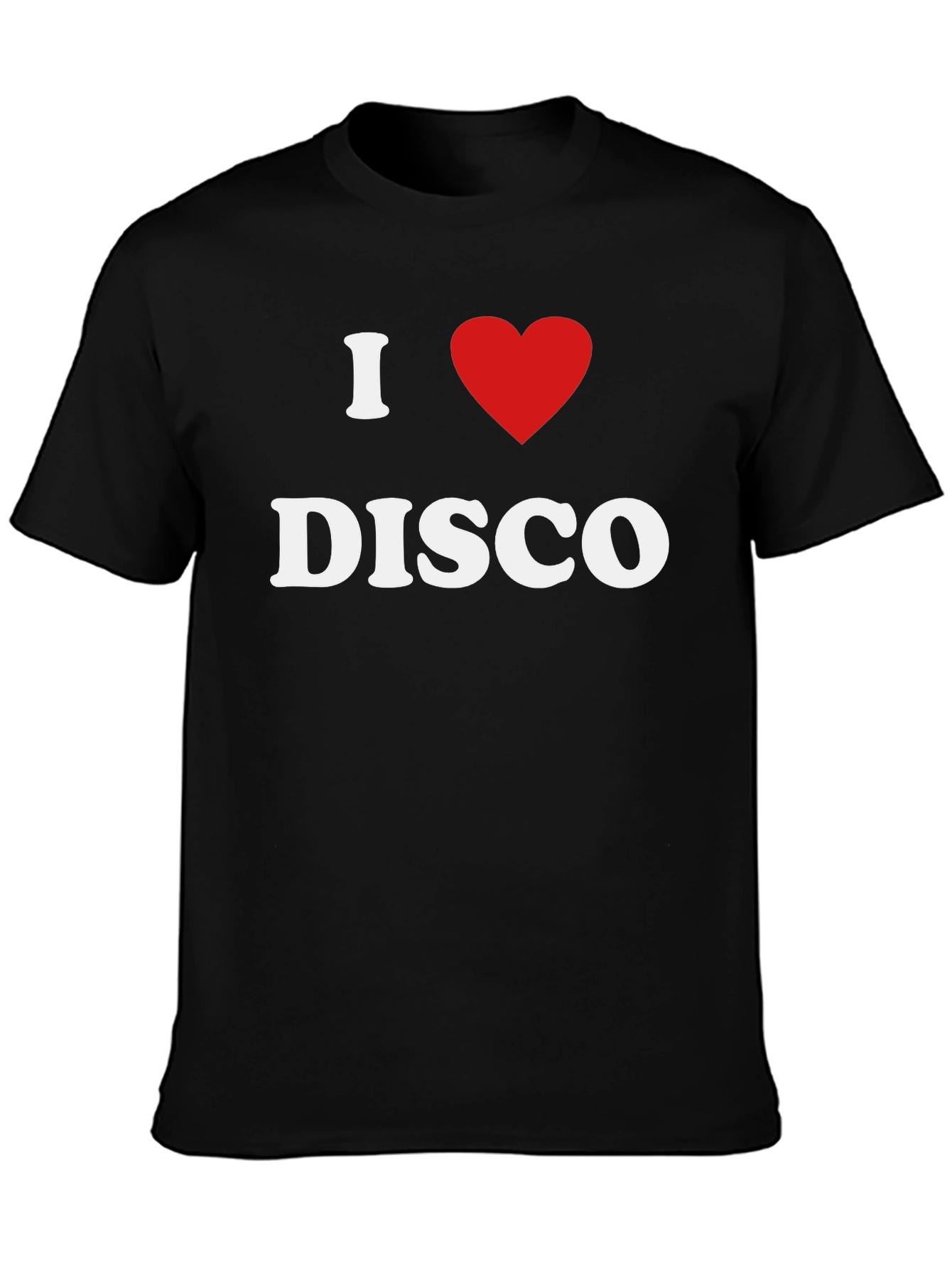 Black I Heart Disco T-Shirt - Retro Party Tee view 3