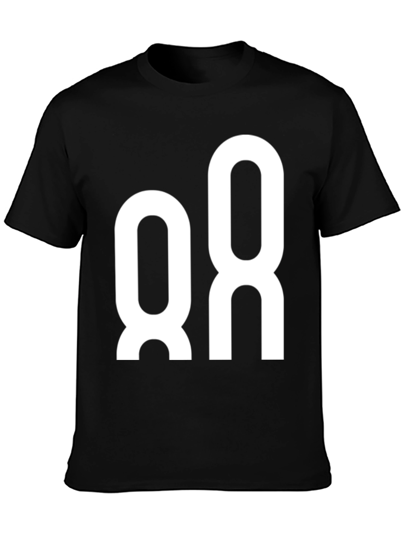 Black Modern White Graphic Tee view 3