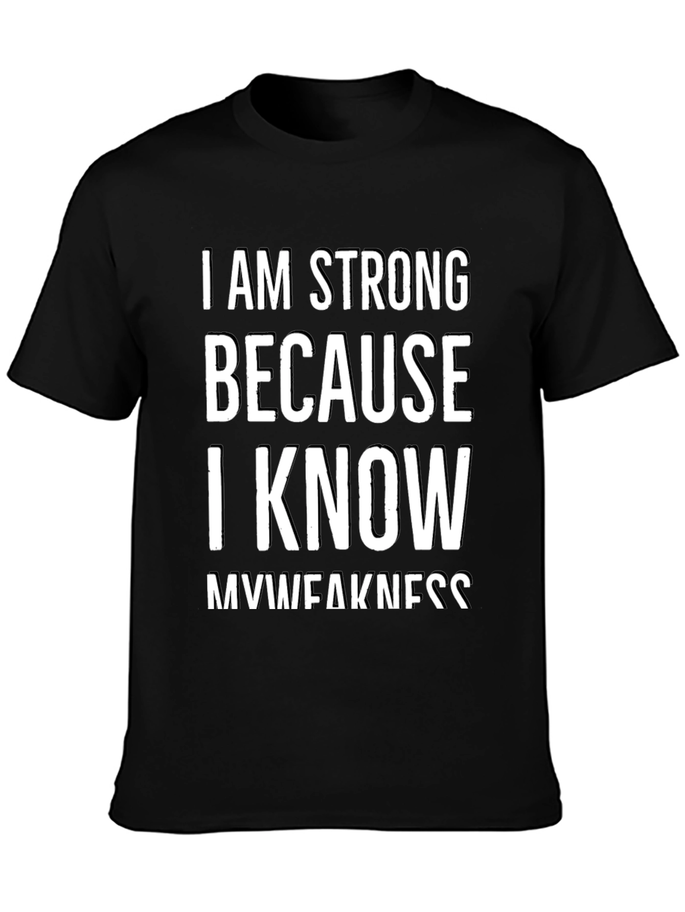 Black I Am Strong Men's Graphic T-Shirt view 3
