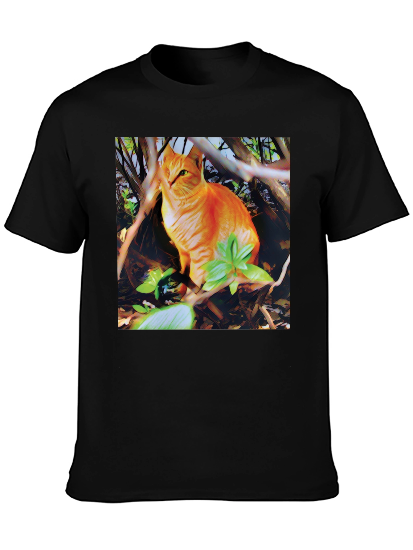 Black Ginger Cat T-Shirt: Stylish Graphic Tee for Cat Lovers view 3