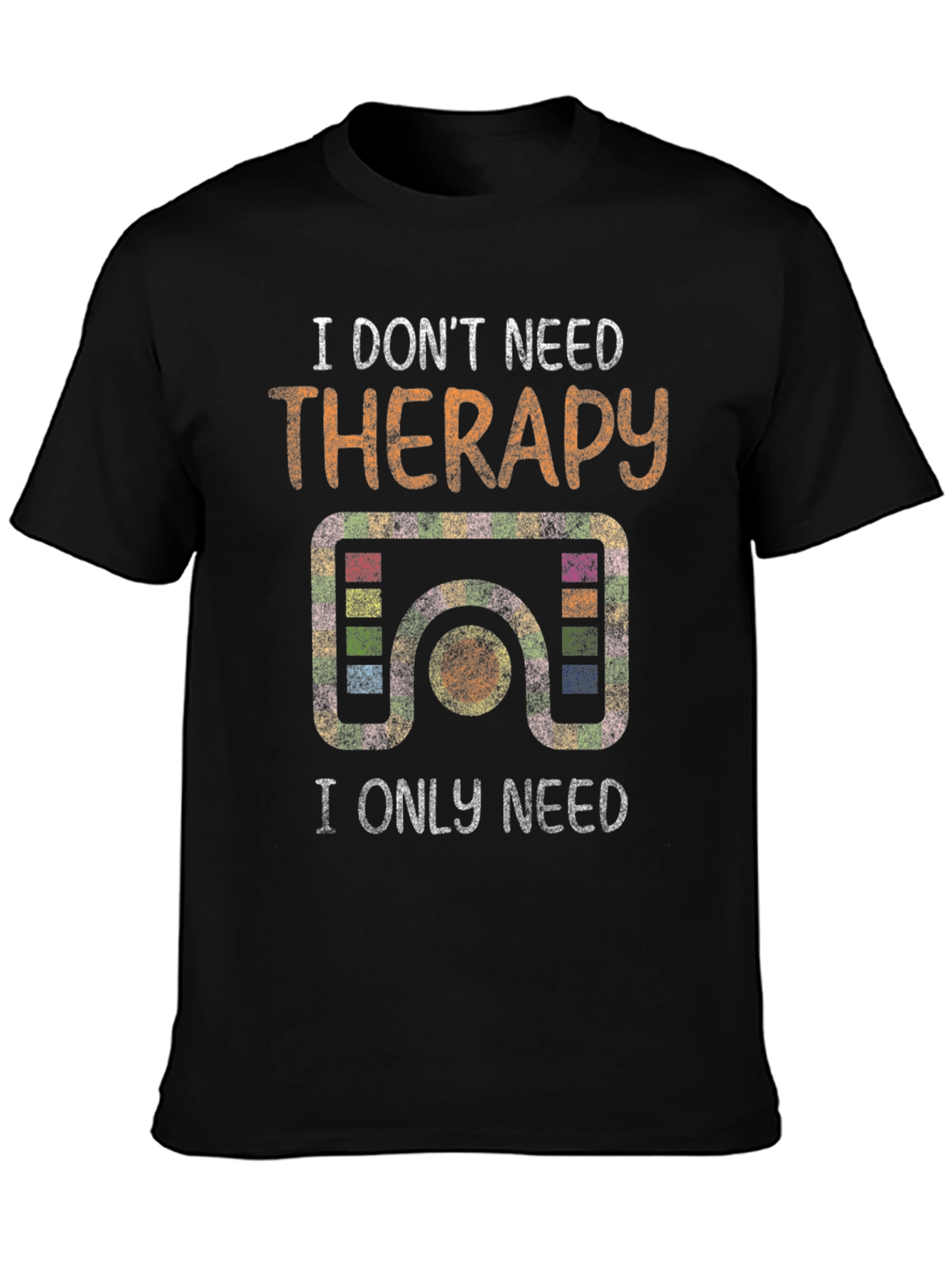 Black I Don't Need Therapy T-Shirt - Pool Lover Tee view 3