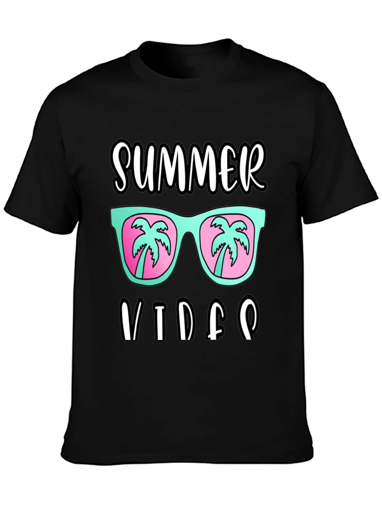 Black Summer Vibes T-Shirt view 3