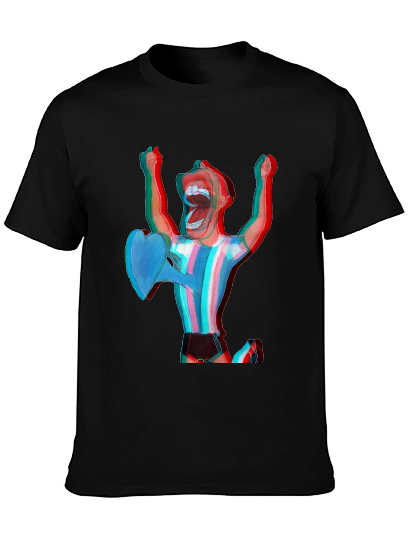 Black Stereoscopic Man T-Shirt view 3