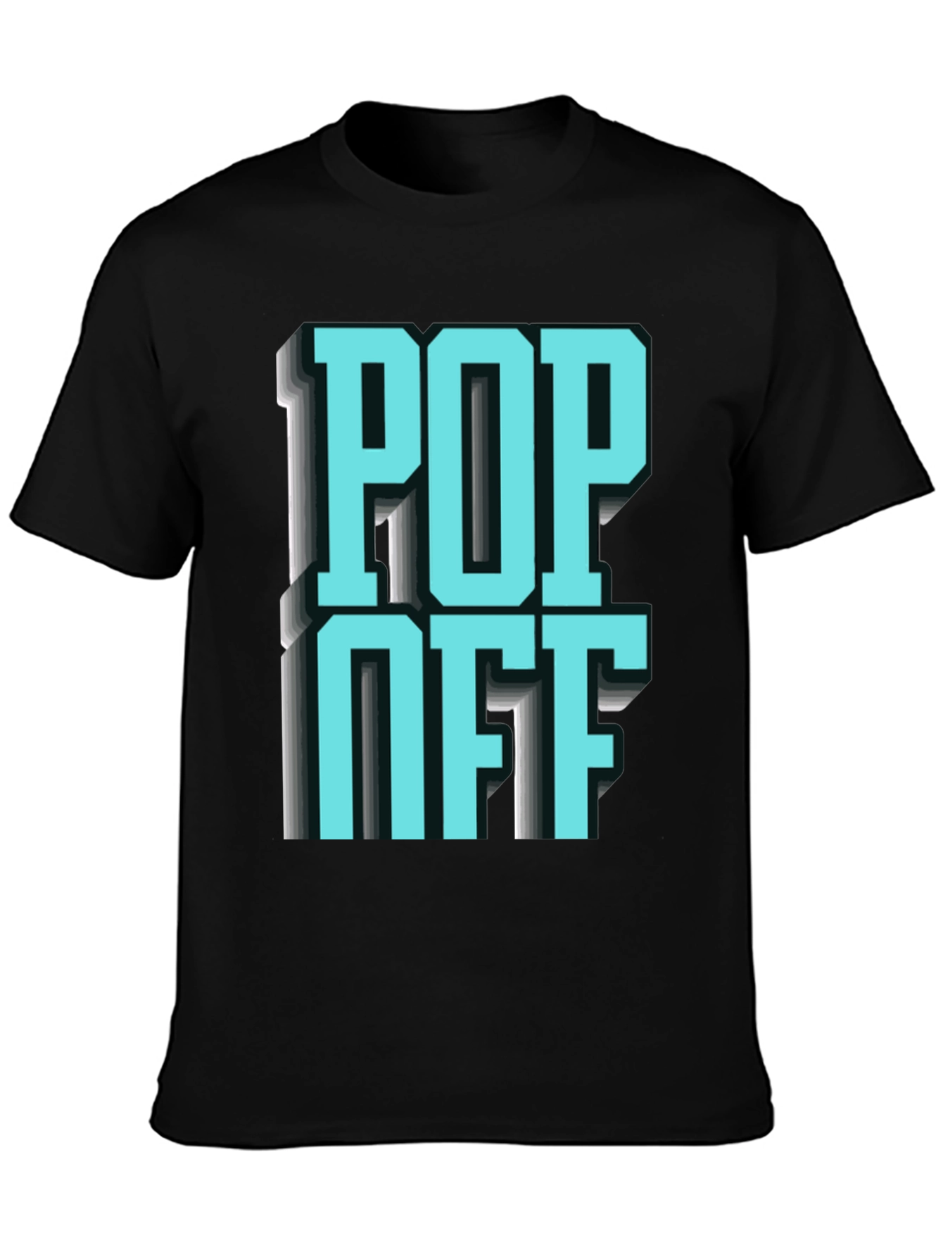 Black Pop Off Graphic T-Shirt - Statement Tee view 3