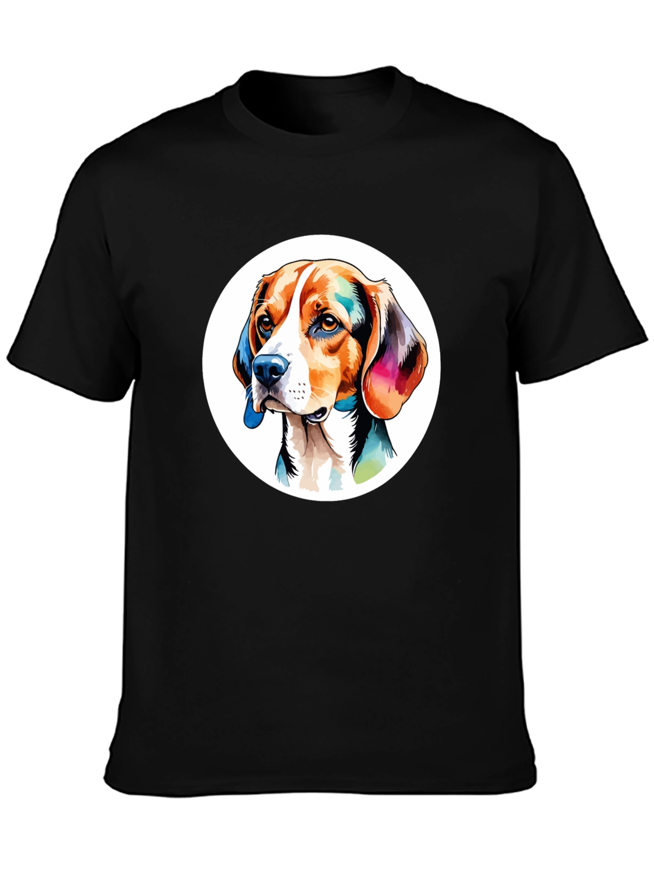 Black Dog Art Graphic Black T-Shirt view 3