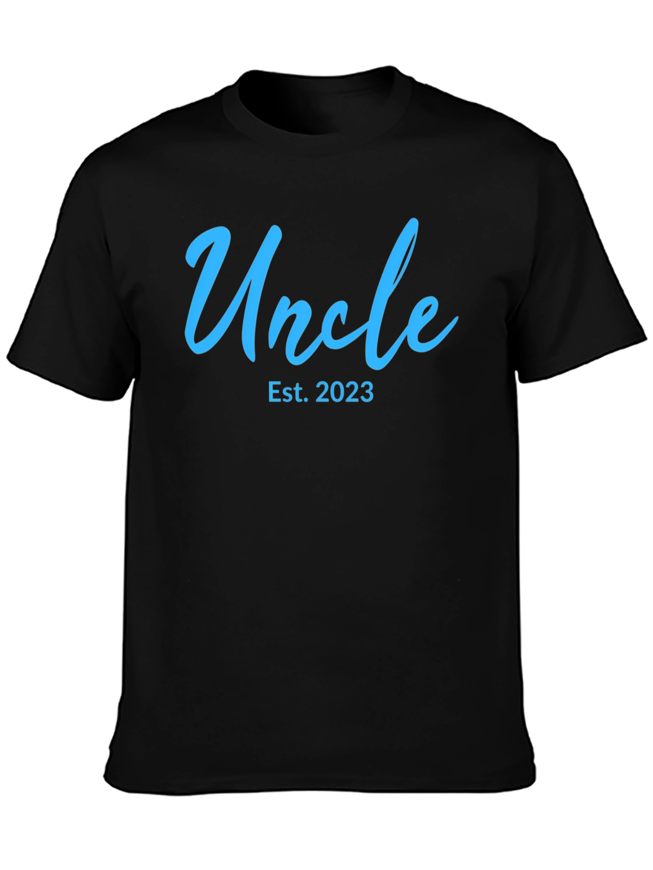 Black Uncle Est. 2023 T-Shirt - New Uncle Gift view 3