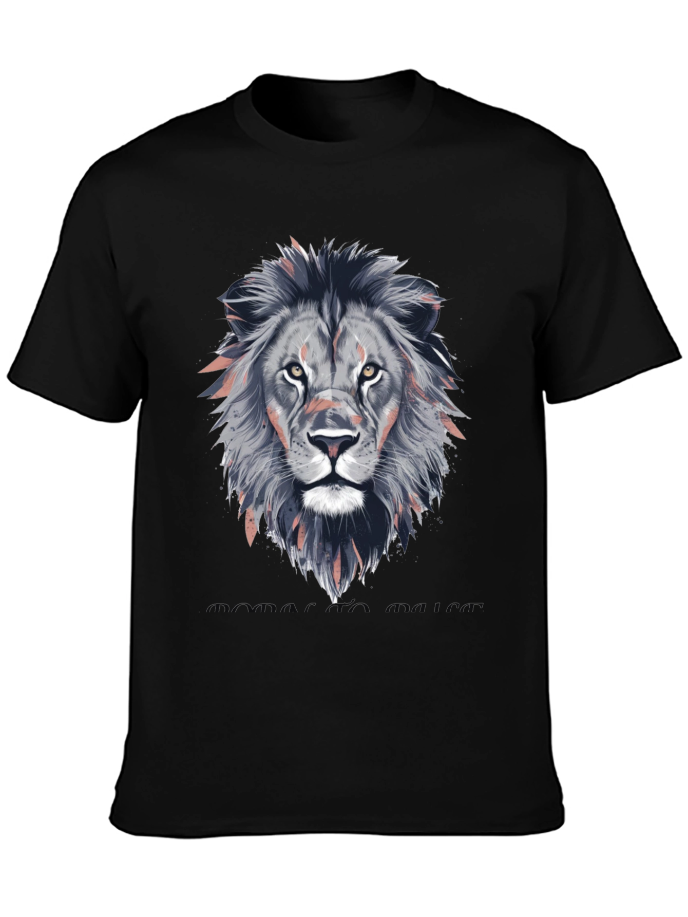 Black Lion Head Graphic T-Shirt - Stylish Animal Print Tee view 3