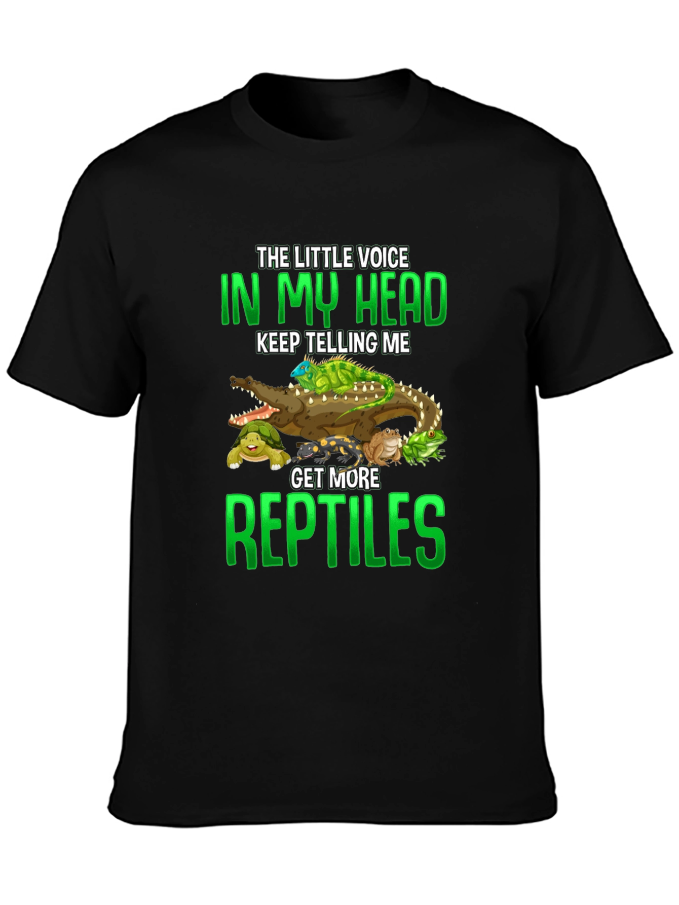 Black Reptiles T-Shirt: Little Voice in My Head view 3