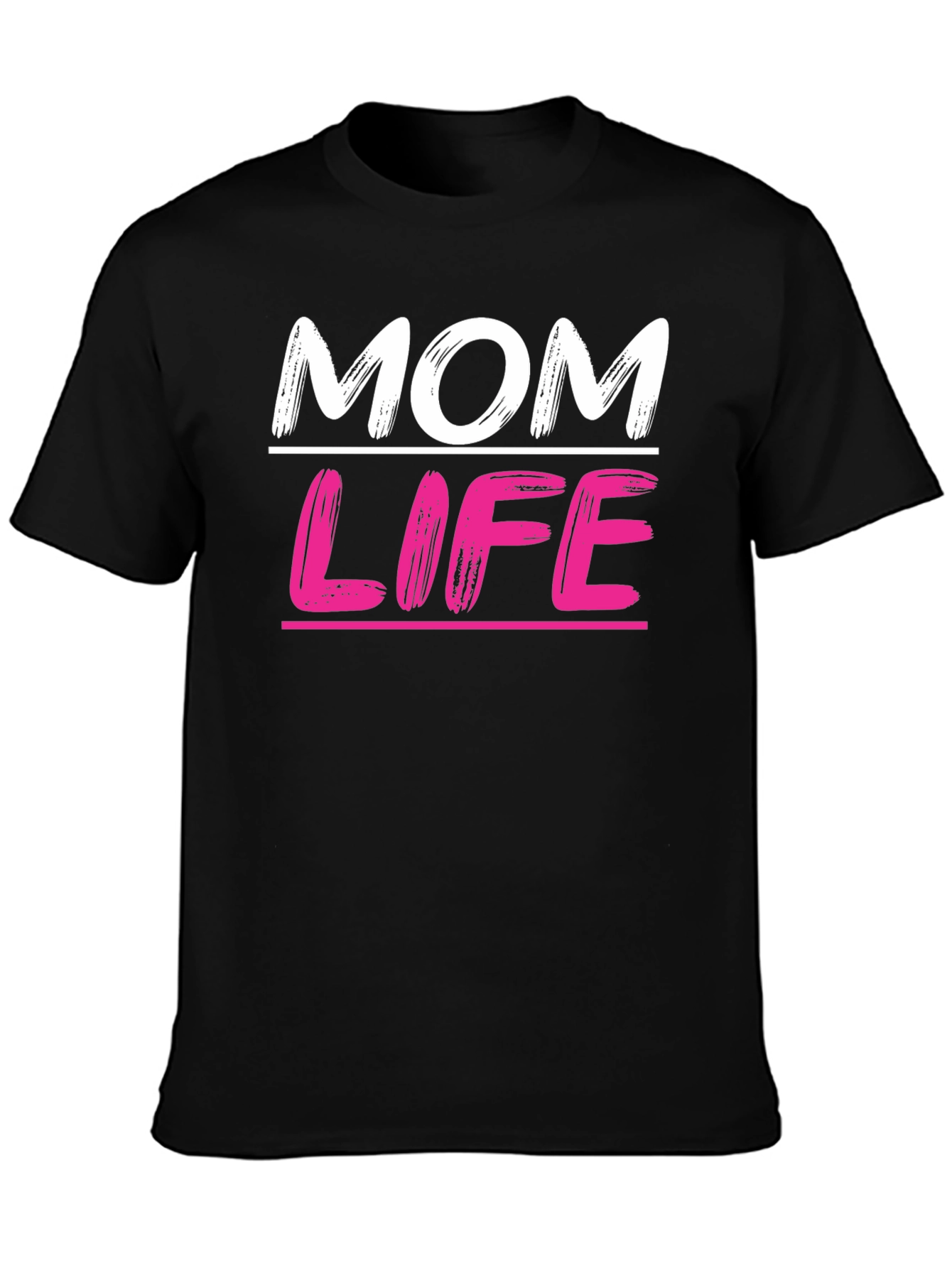 Black Mom Life Graphic Tee - Trendy Casual Top view 3