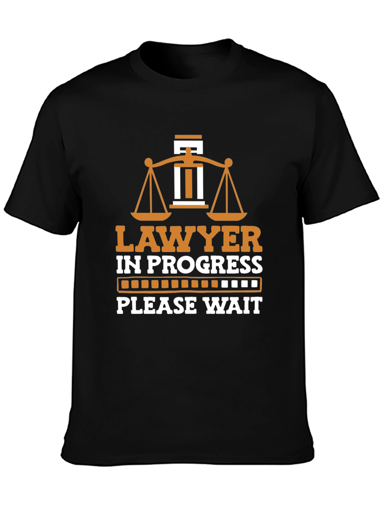 Black Lawyer In Progress Graphic Tee - Novelty Law Student Shirt view 3
