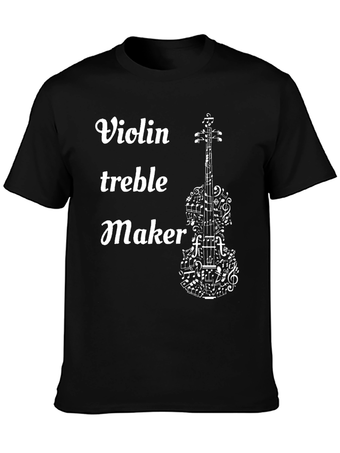 Black Violin Treble Maker T-Shirt view 3