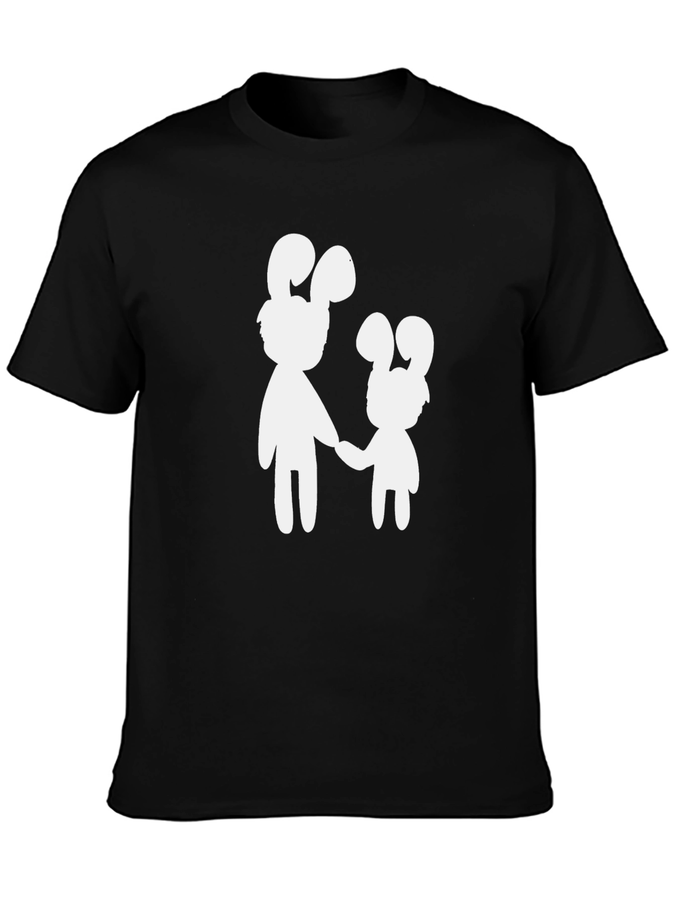 Black Bunny Duo Graphic Tee - Black view 3