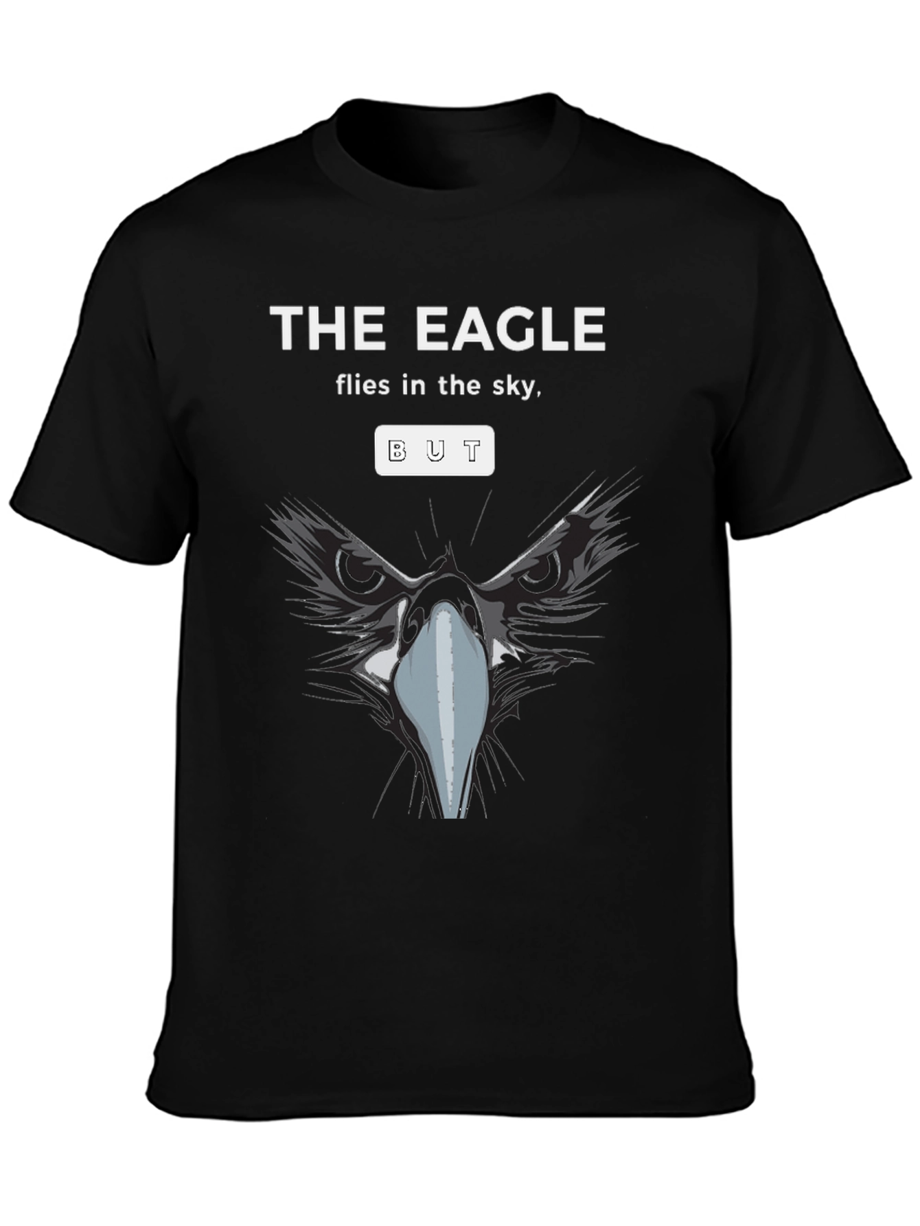 Black The Eagle Flies T-Shirt view 3