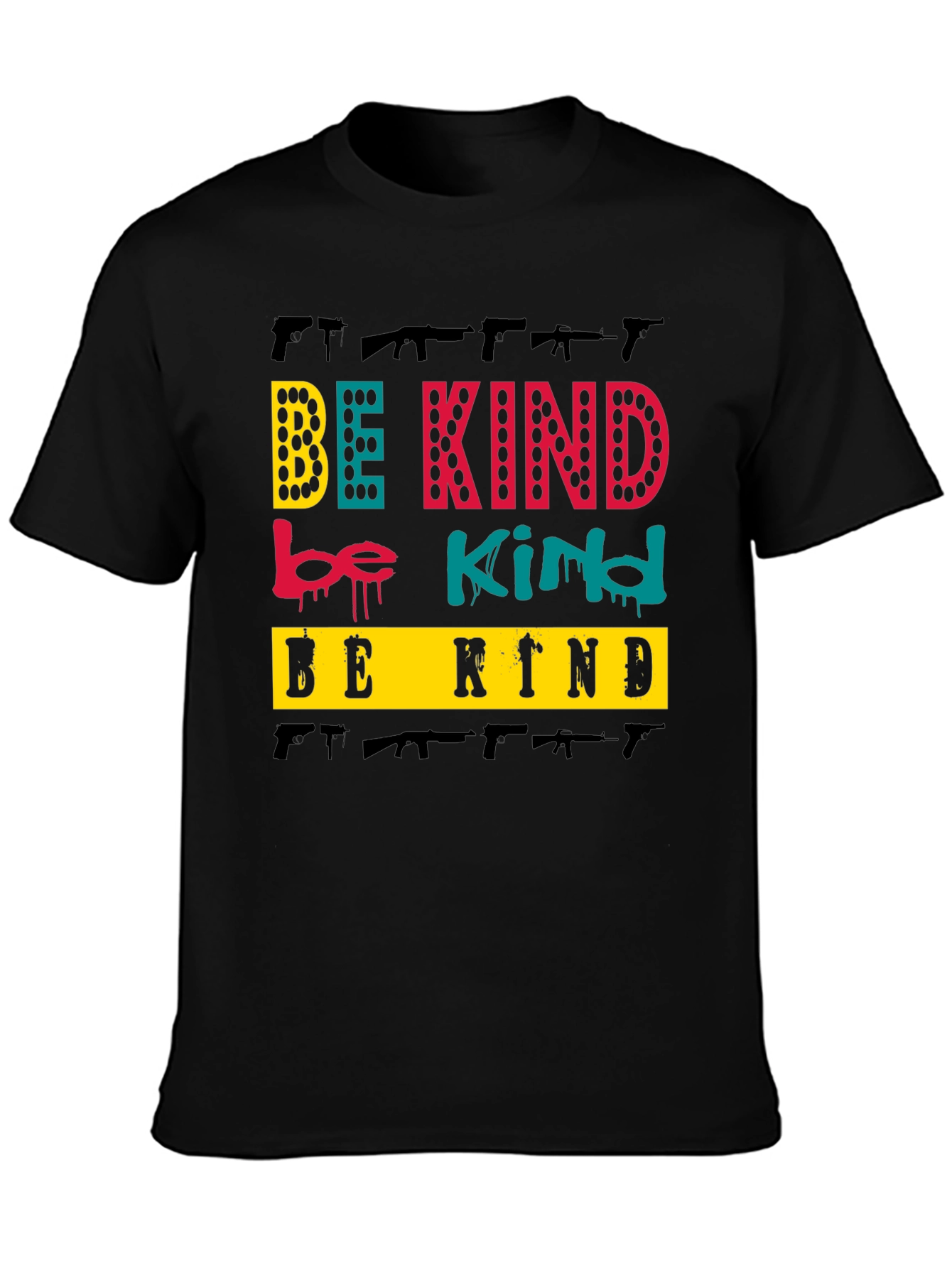 Black Be Kind T-Shirt Graphic Tee view 3