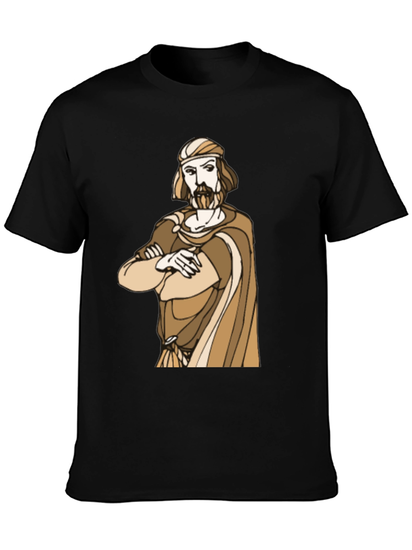 Black Ancient Philosopher Graphic T-Shirt - Unisex view 3