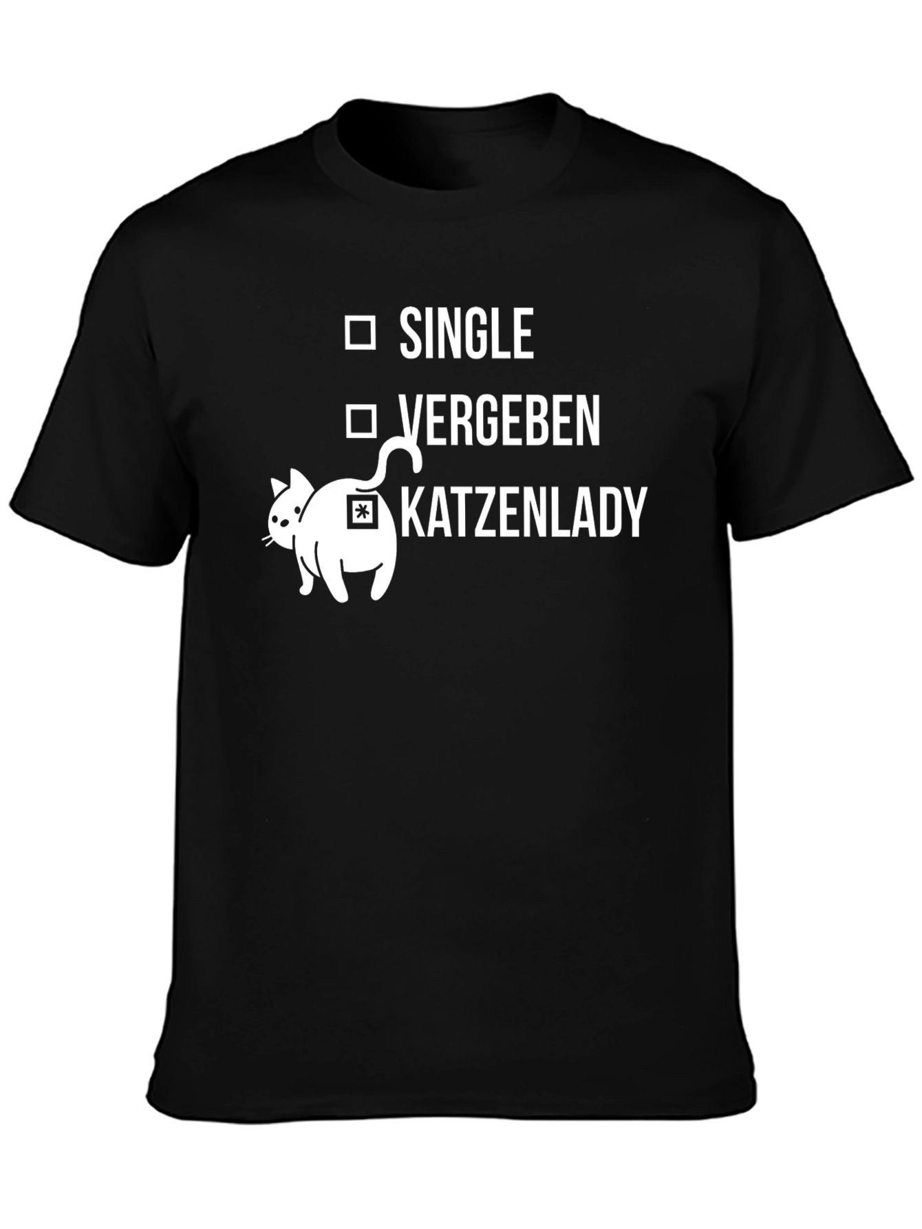 Black Single, Vergeben, Katzenlady T-Shirt view 3
