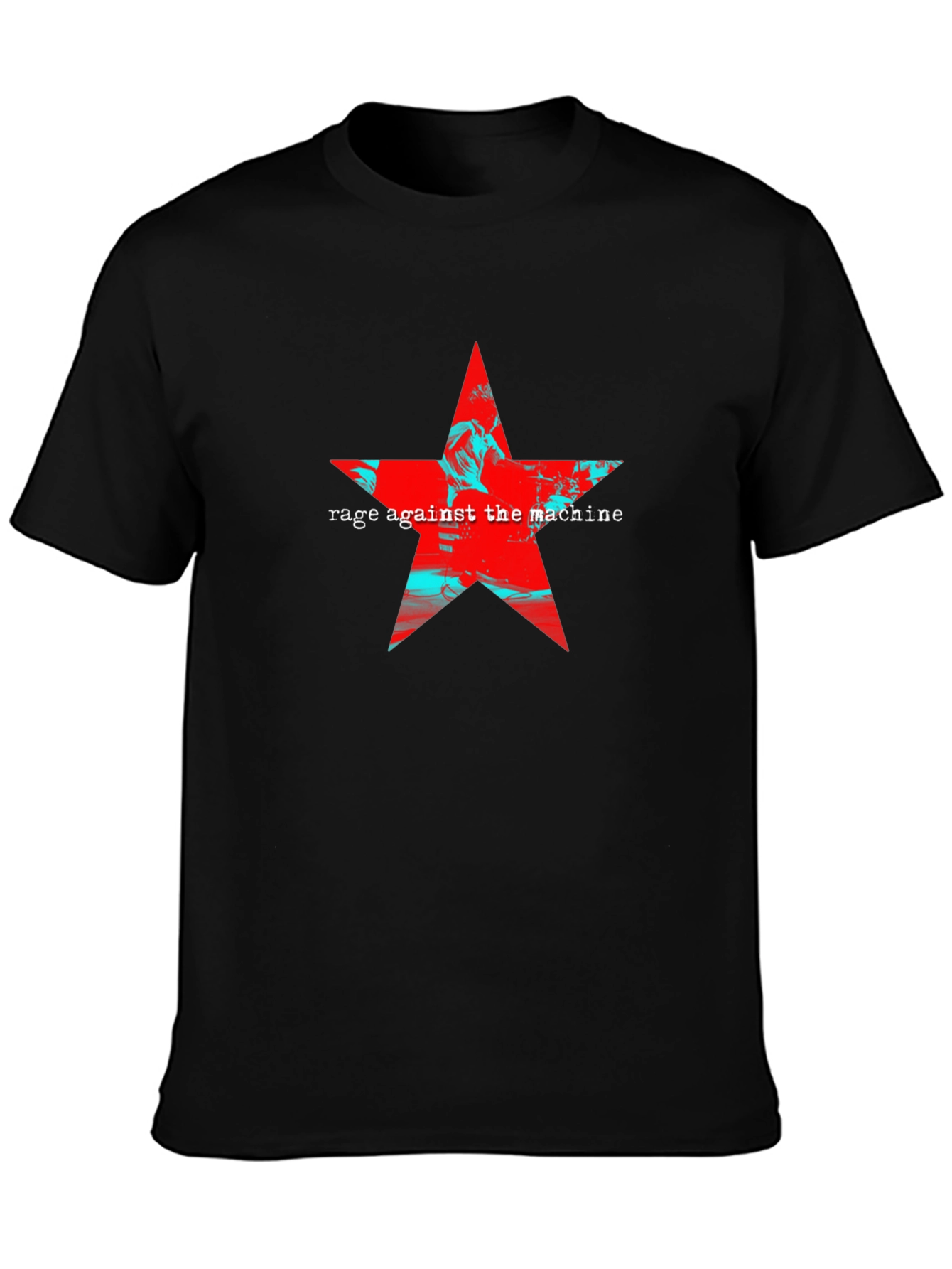 Black Rage Against the Machine Star Graphic Black T-Shirt view 3