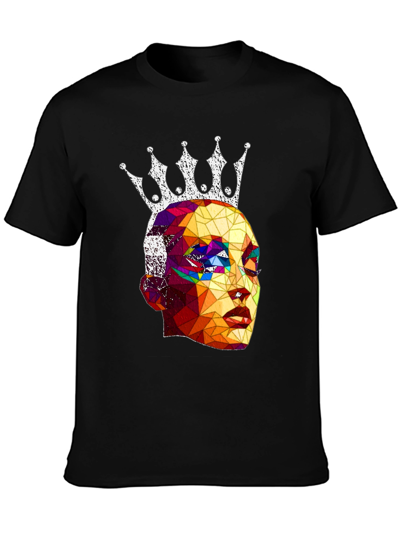 Black Geometric Queen Graphic T-Shirt - Stylish Unisex Tee view 3