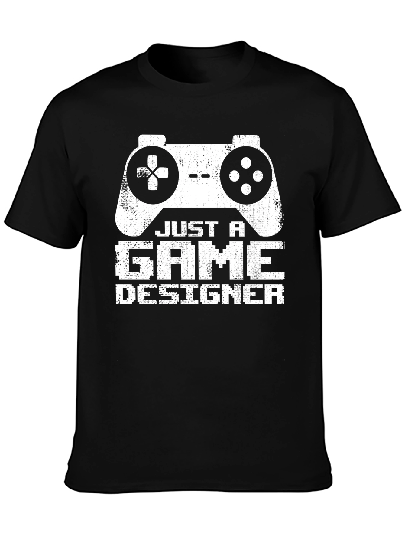 Black Just A Game Designer T-Shirt - Gamer Apparel view 3