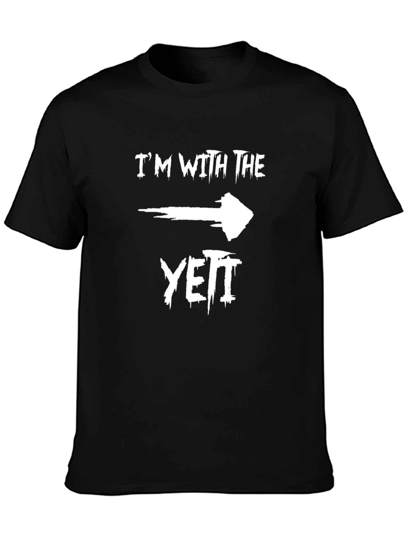 Black I'm With The Yeti Black Graphic Tee view 3
