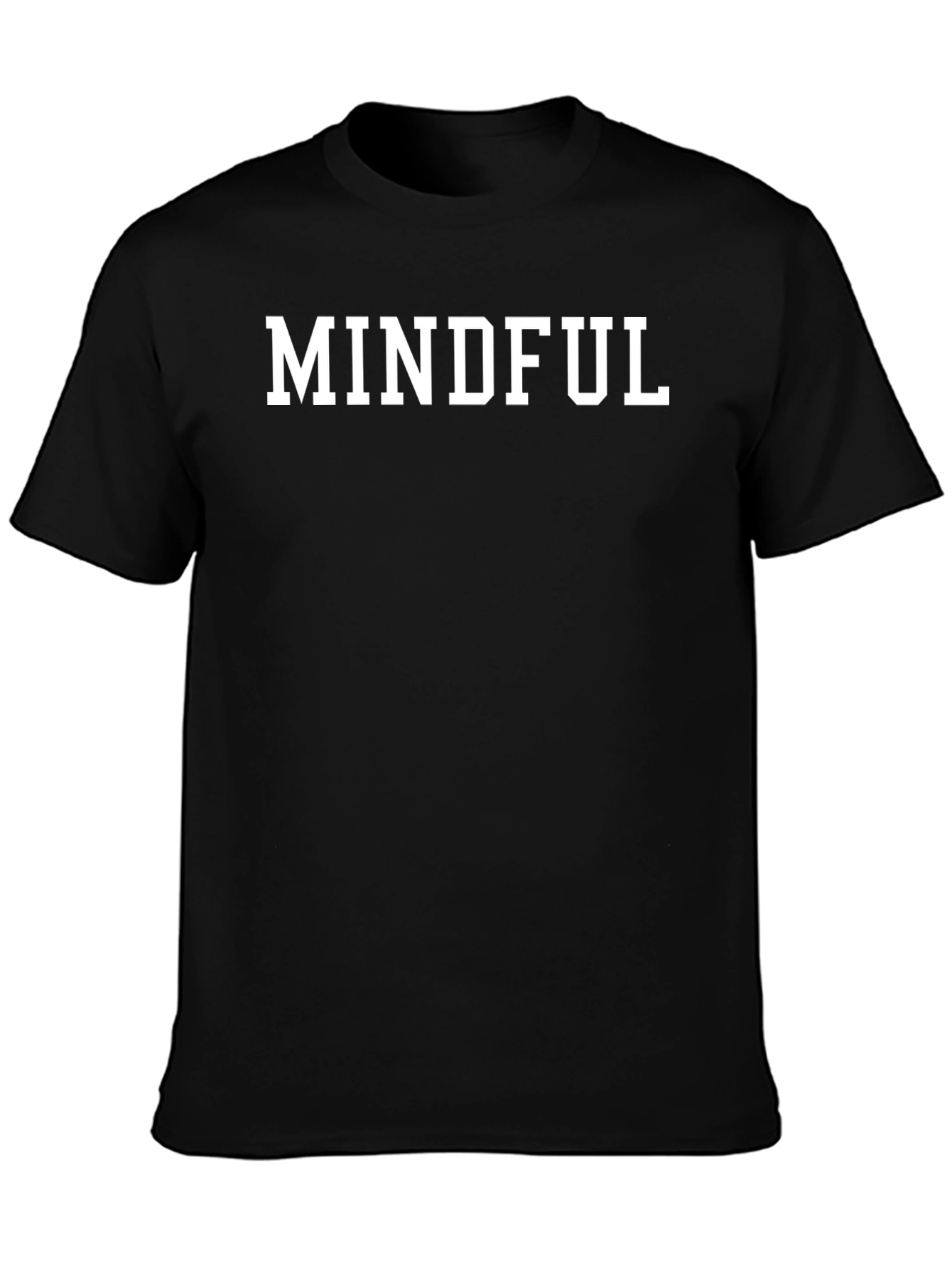 Black Mindful Graphic Tee - Relaxed Fit view 3