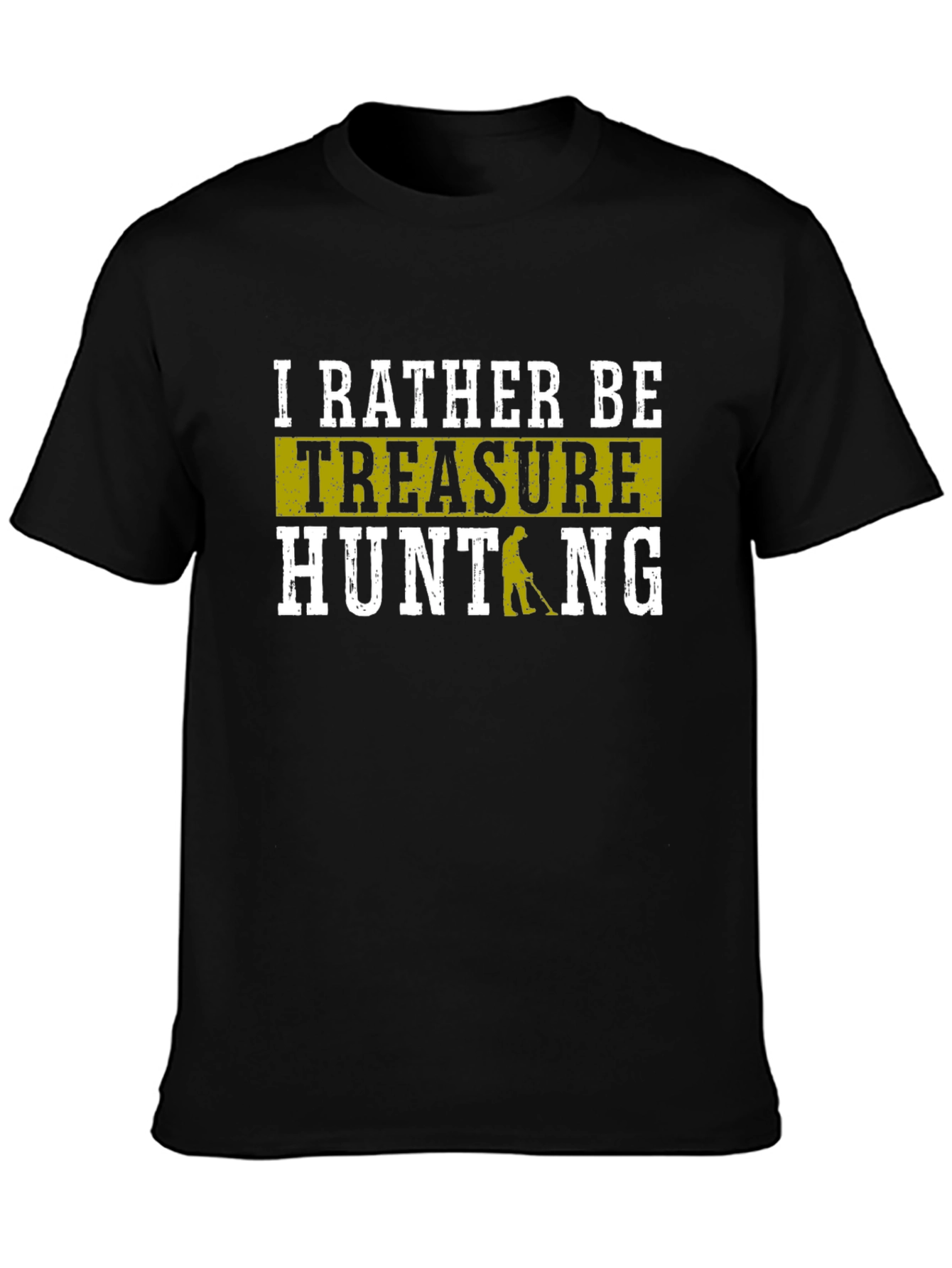 Black Treasure Hunting T-Shirt - Hobby Tee view 3
