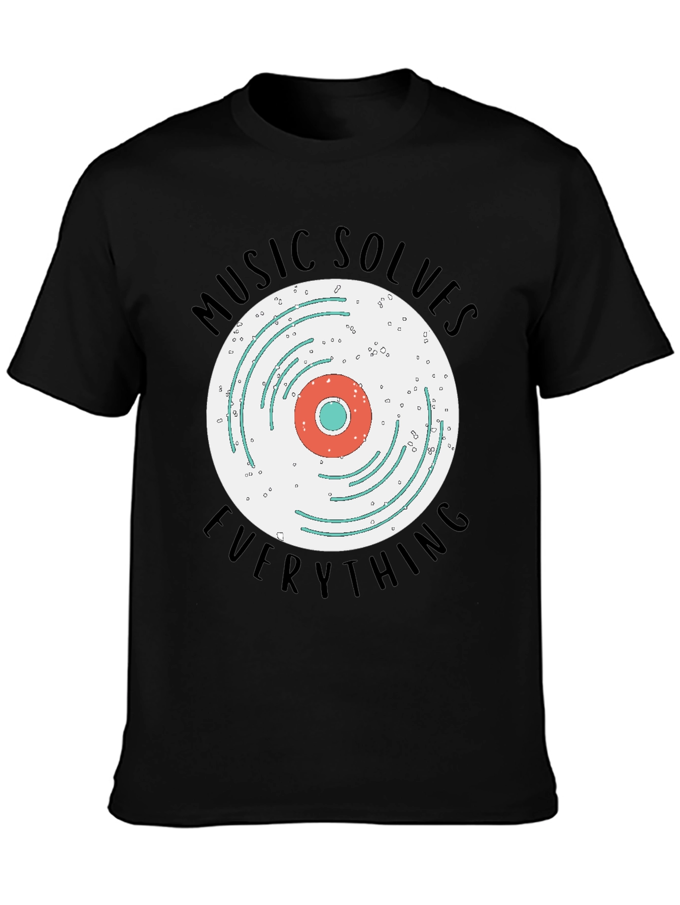 Black Music Solves Everything Graphic Tee view 3