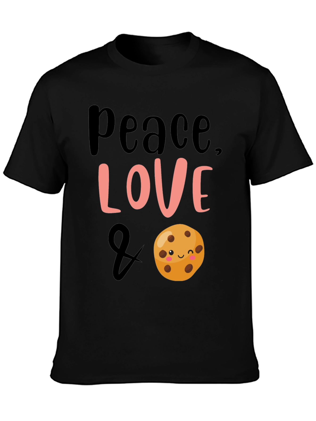 Black Peace, Love & Cookies Black Graphic Tee view 3