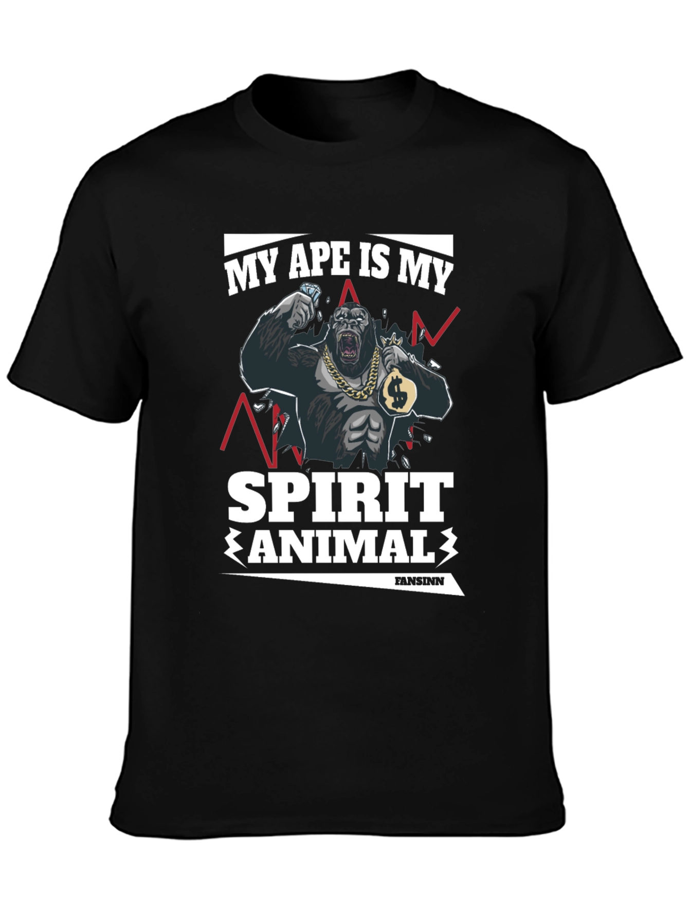 Black Ape Spirit Animal Graphic T-Shirt view 3