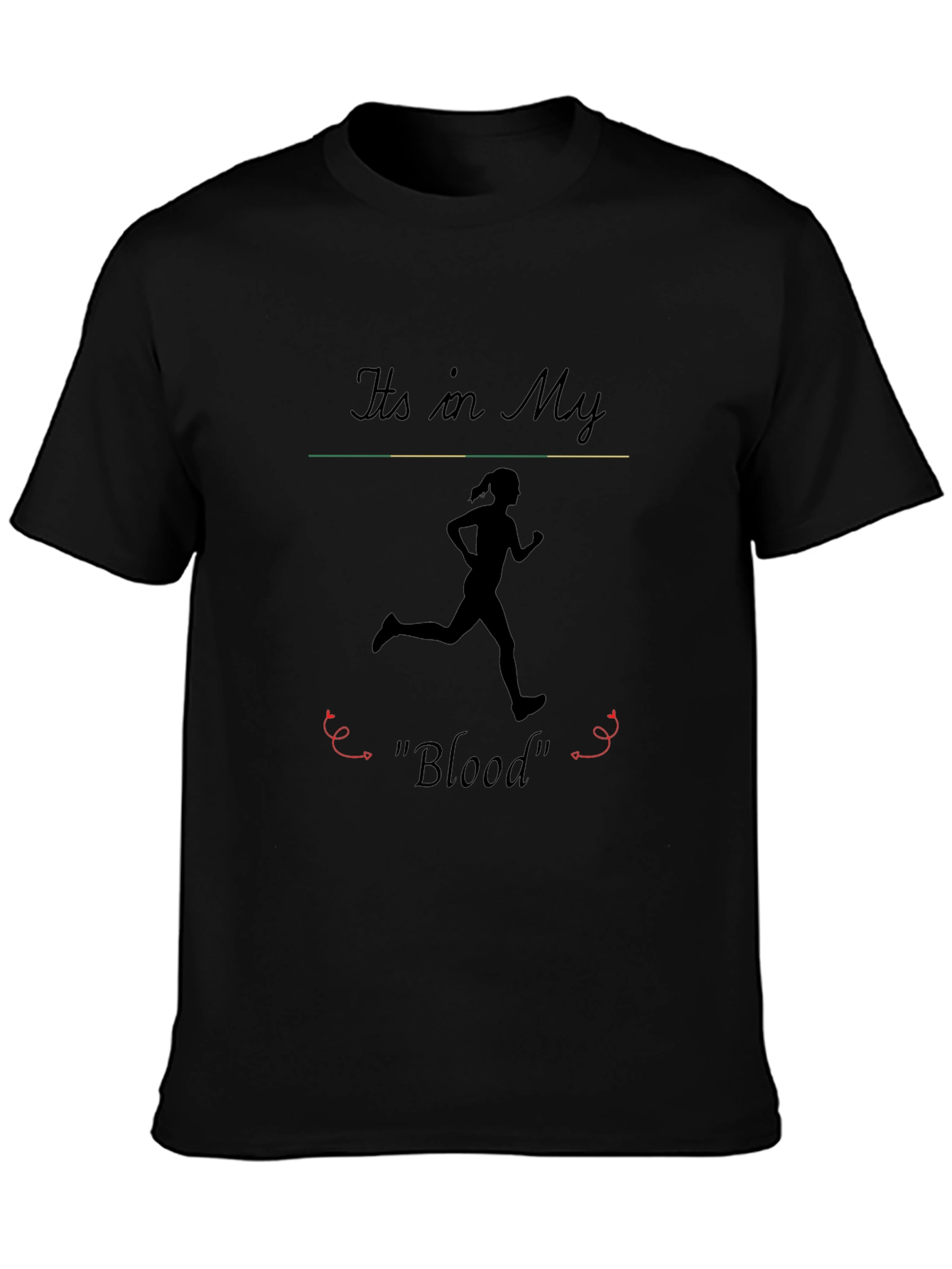 Black Running Is In My Blood T-Shirt view 3