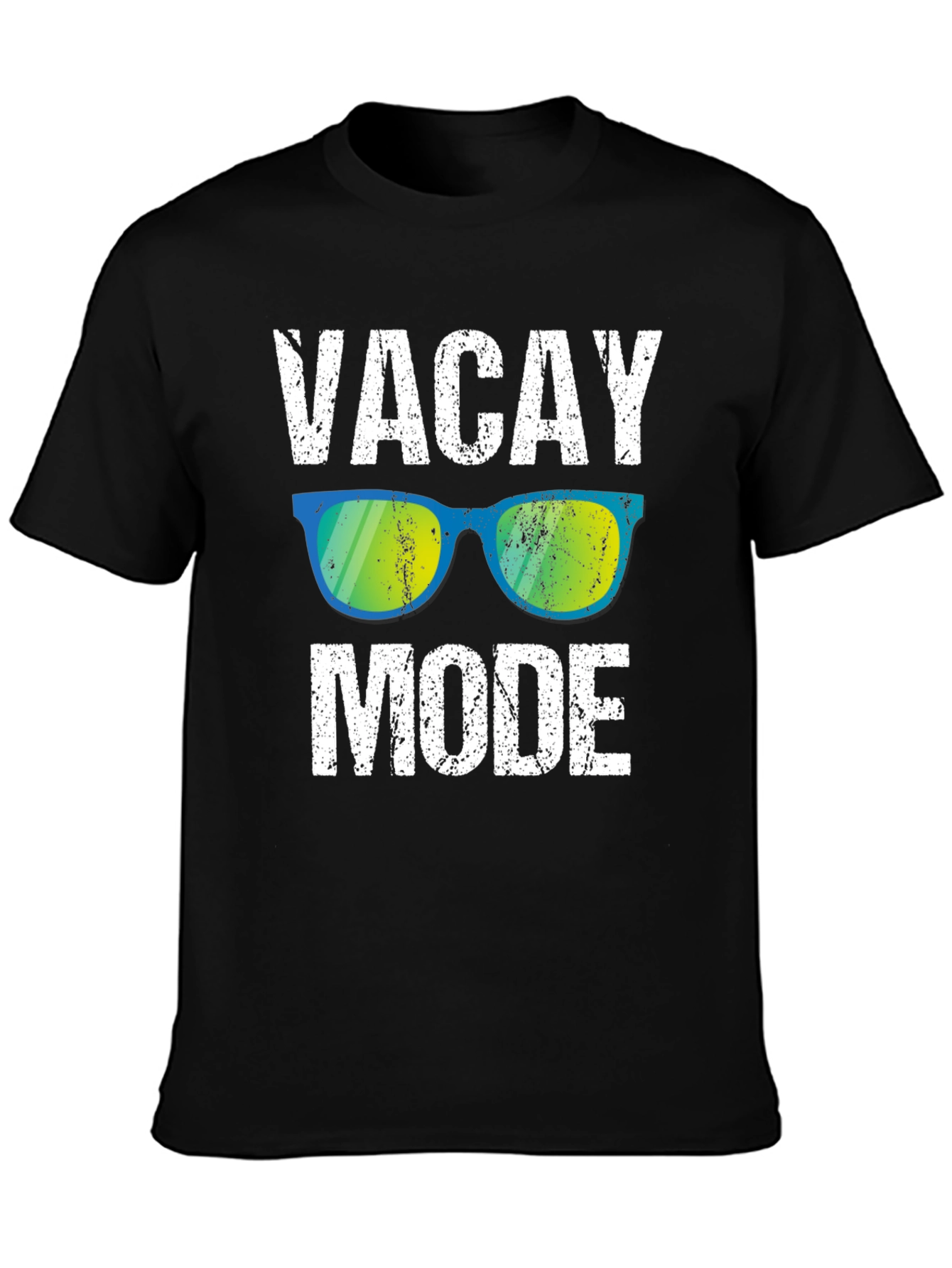 Black Vacay Mode Graphic Tee - Relaxed Holiday Style view 3