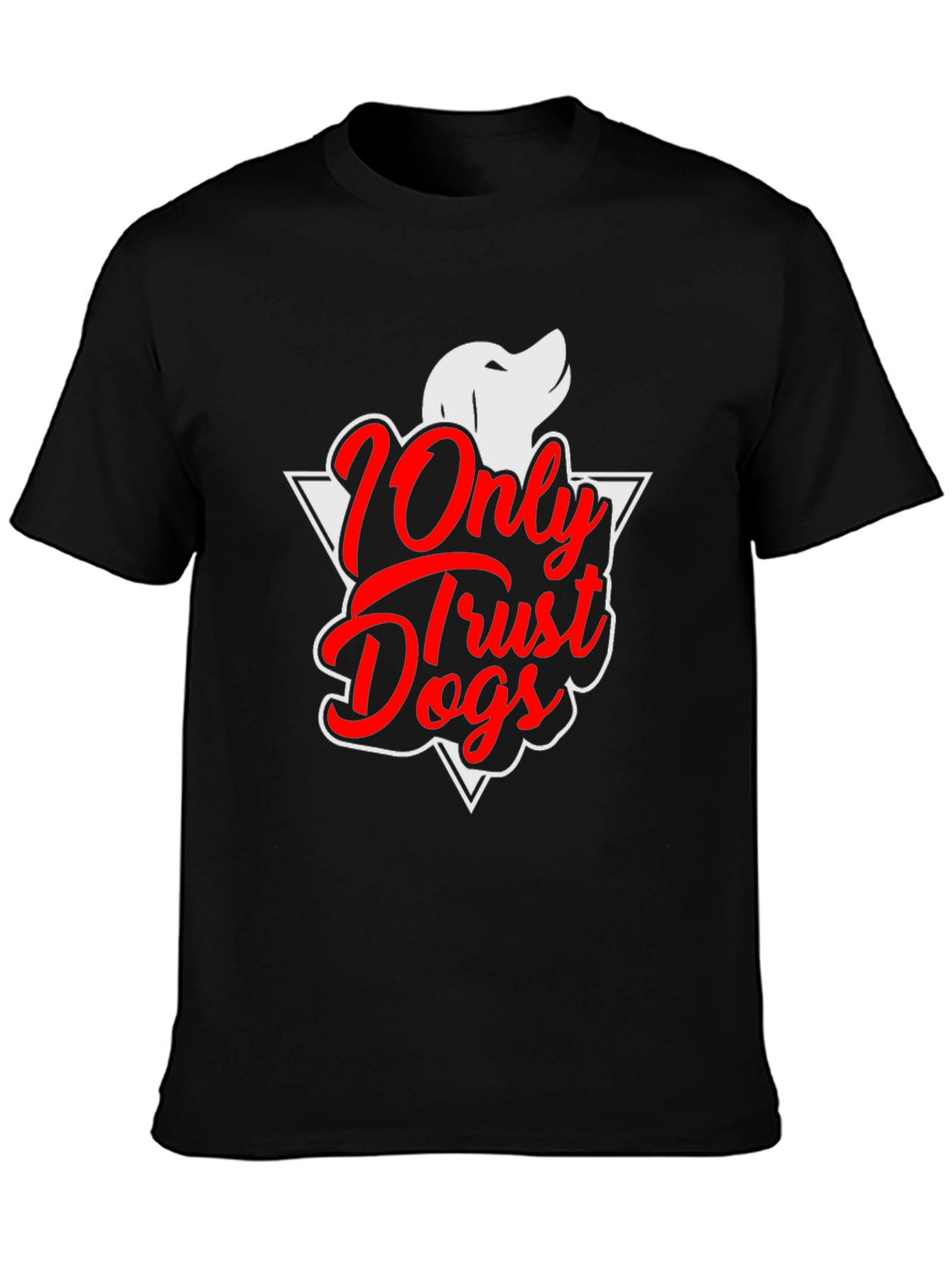 Black Only Trust Dogs Graphic T-Shirt view 3