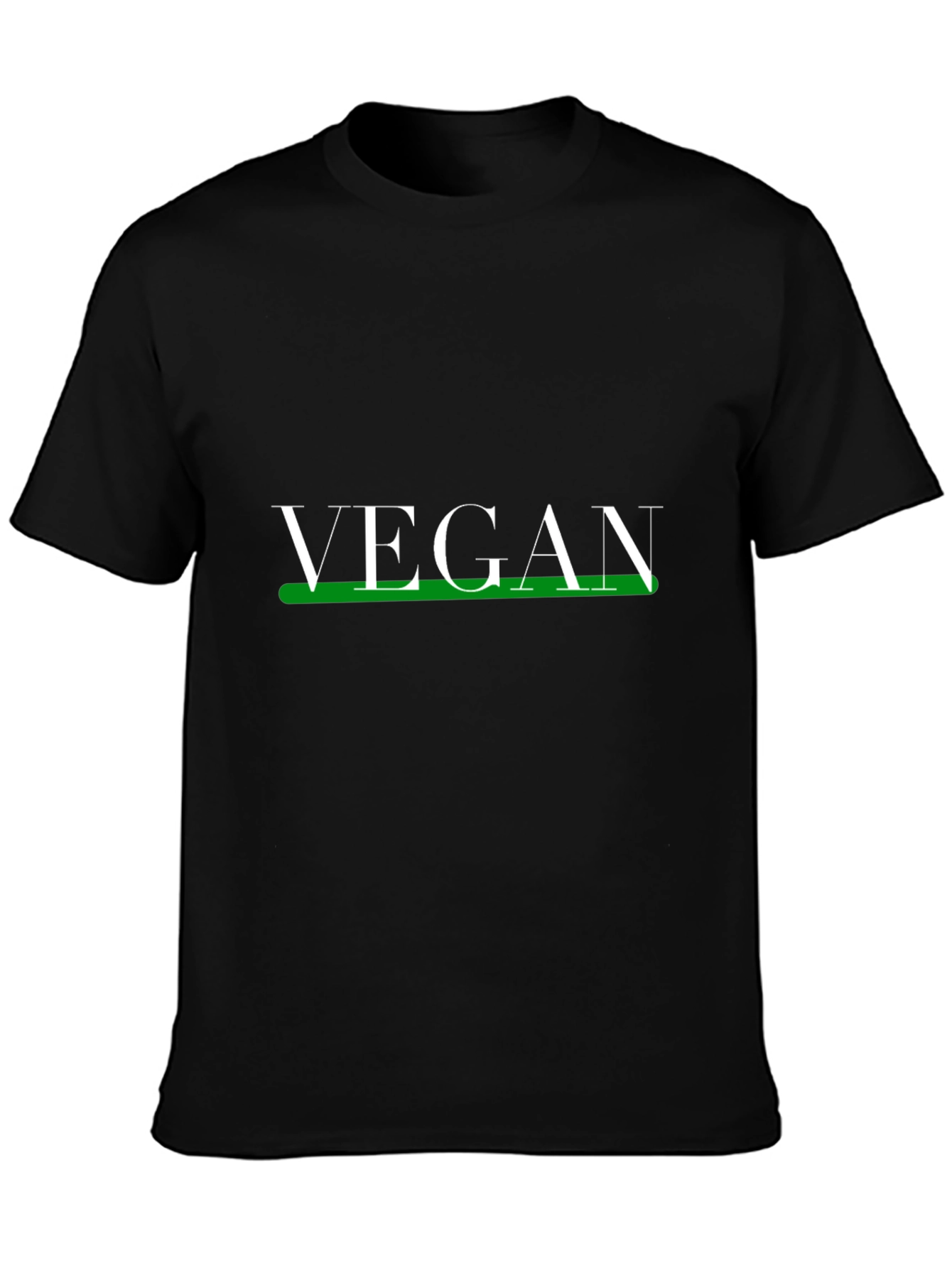 Black Vegan Graphic Tee - Black Cotton Blend view 3
