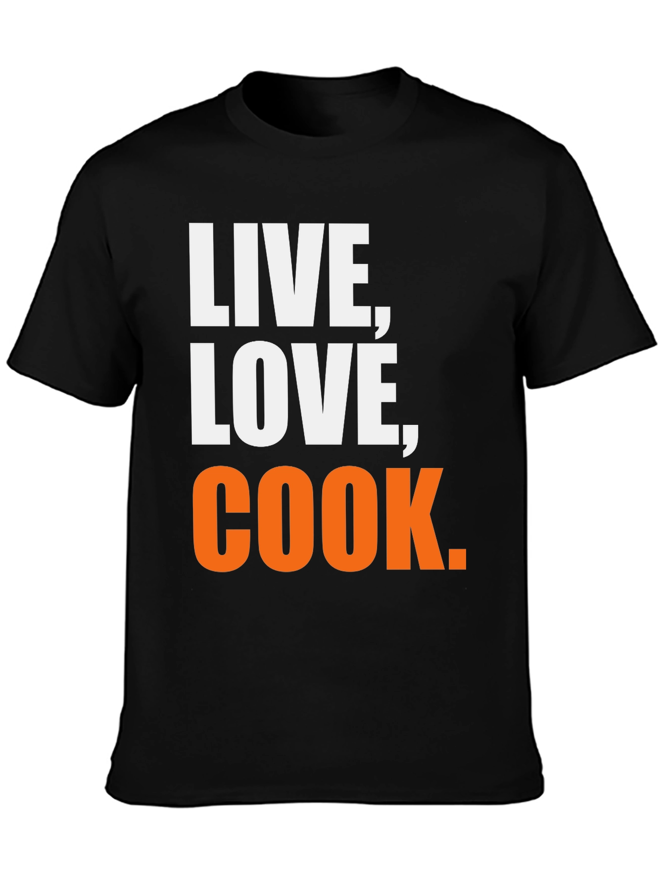 Black Live, Love, Cook Graphic T-Shirt view 3